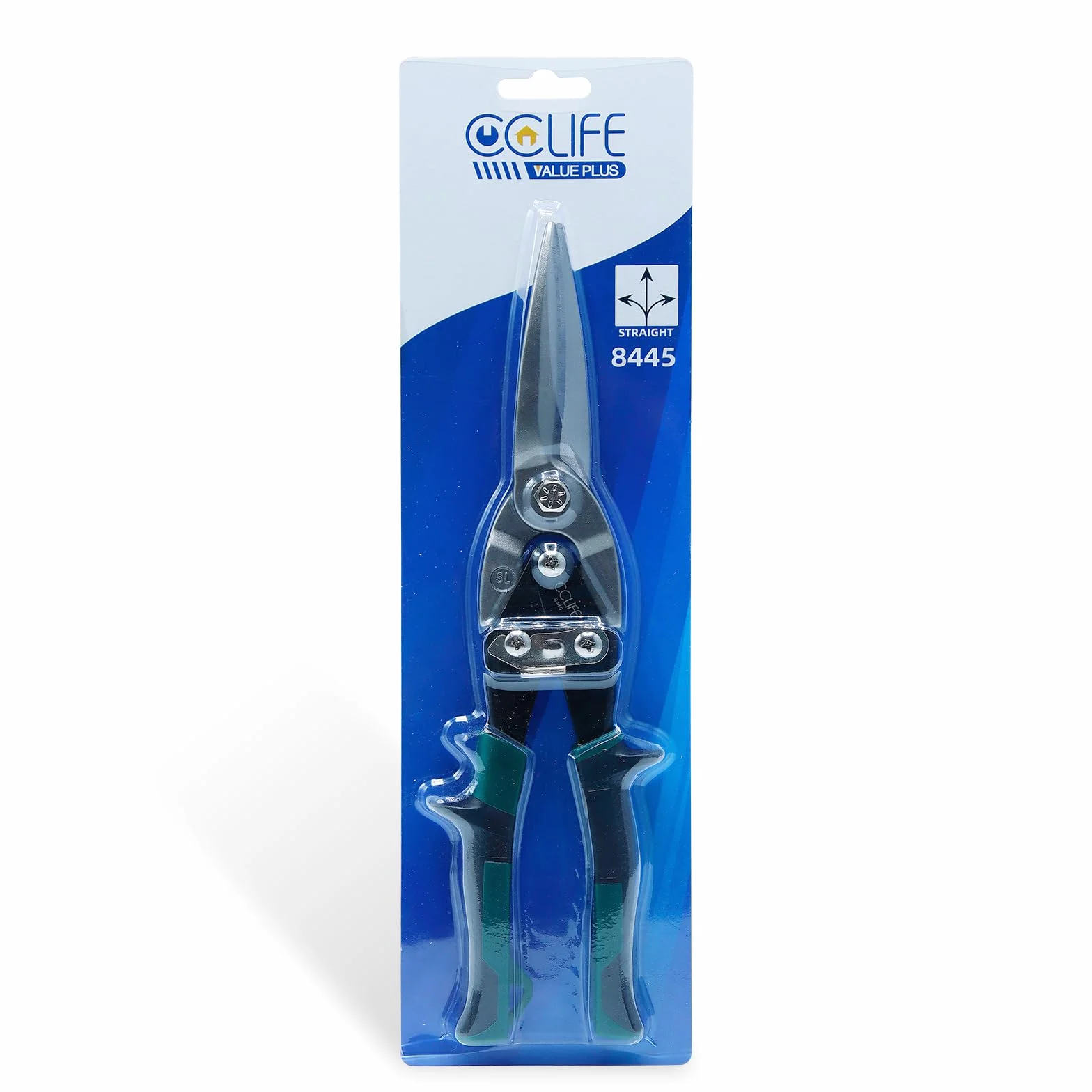 CCLIFE Cesoia per Lamiera CR-MO Aviation Snips Taglio Dritto Sinistro e Destro 80mm 2mm