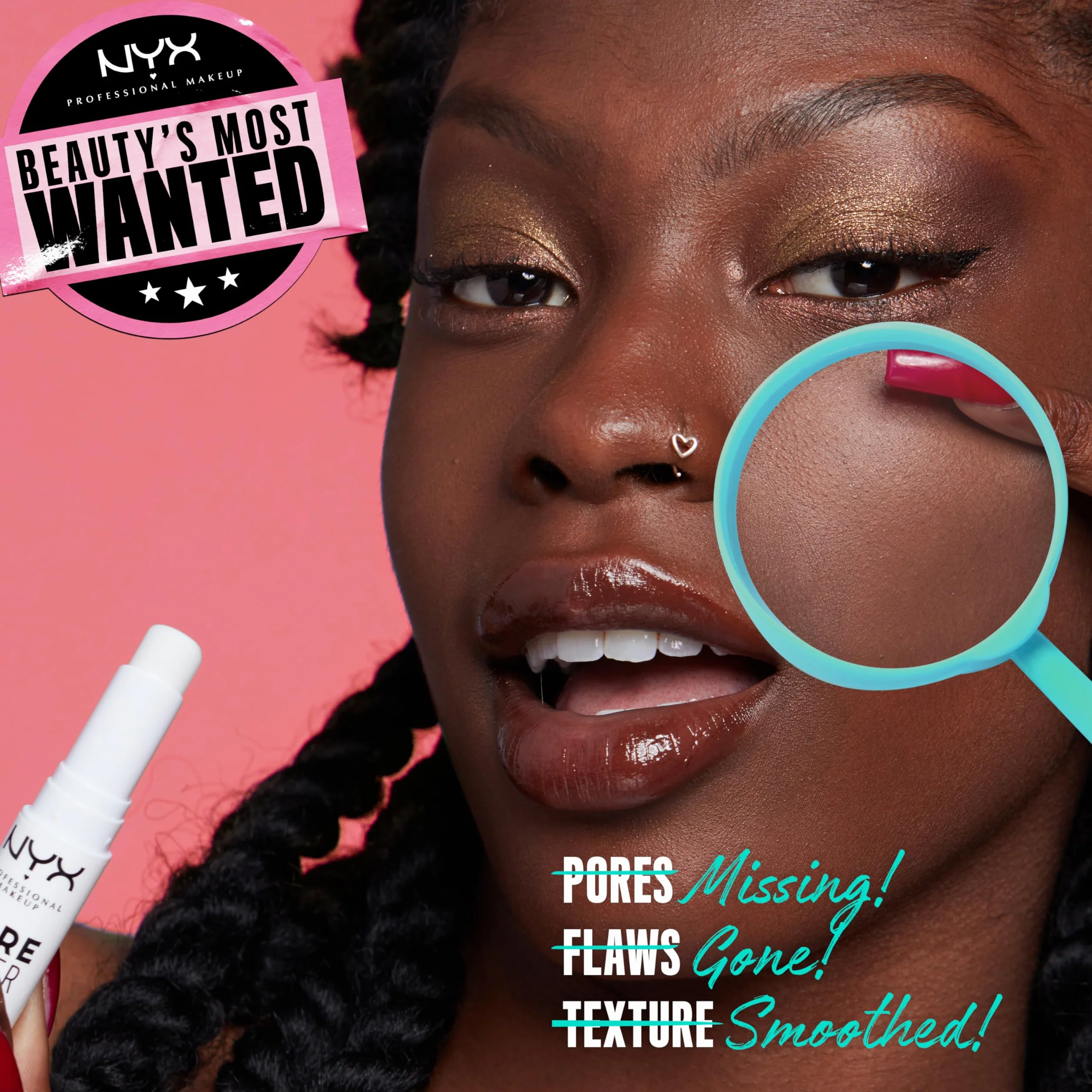 NYX Professional Makeup Blurring Pore Filler, Face Primer Stick, Infuso di vitamina E, Clear