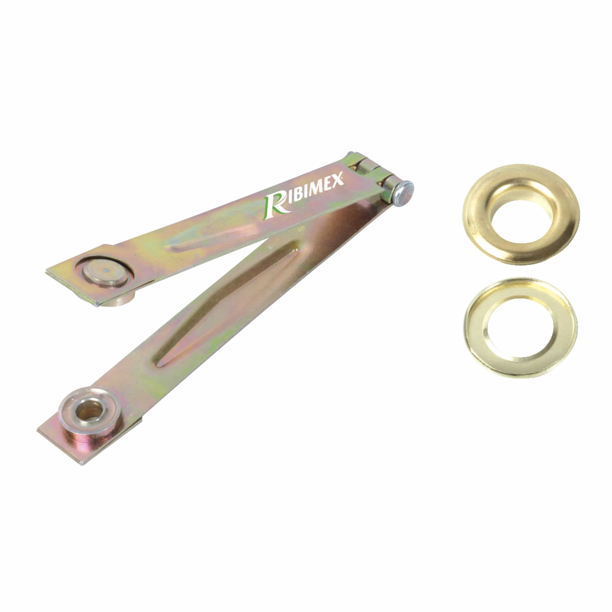 Ribimex Prbomp Set Pinza Con 50 Occhielli, Argento