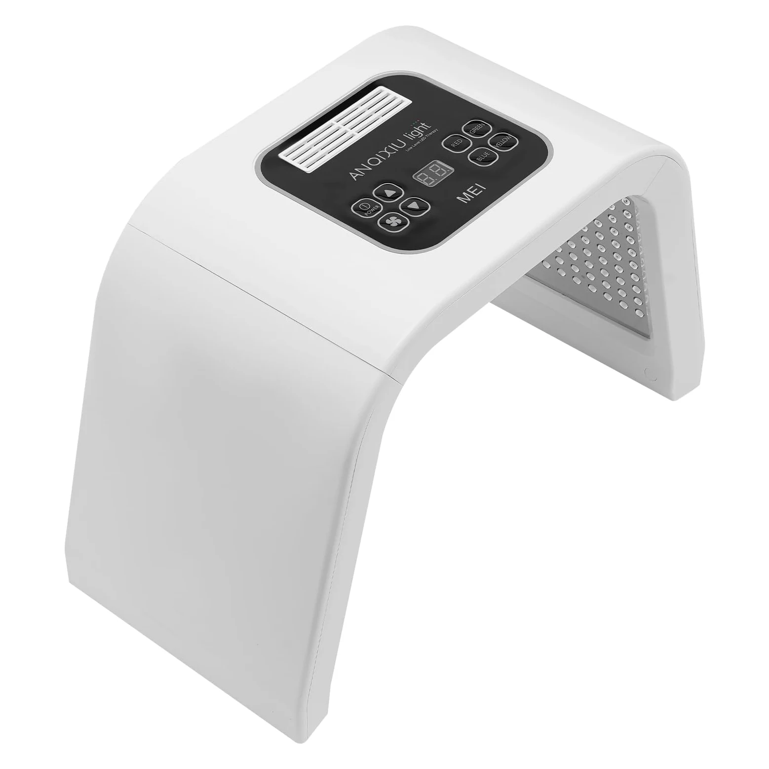 Maschere per il viso, 7 colori LED, maschera per il viso, per terapia fotonica, per il ringiovanimento della pelle, luce a 3 lati, pulsante di dissipazione del calore, per saloni di bellezza, club per