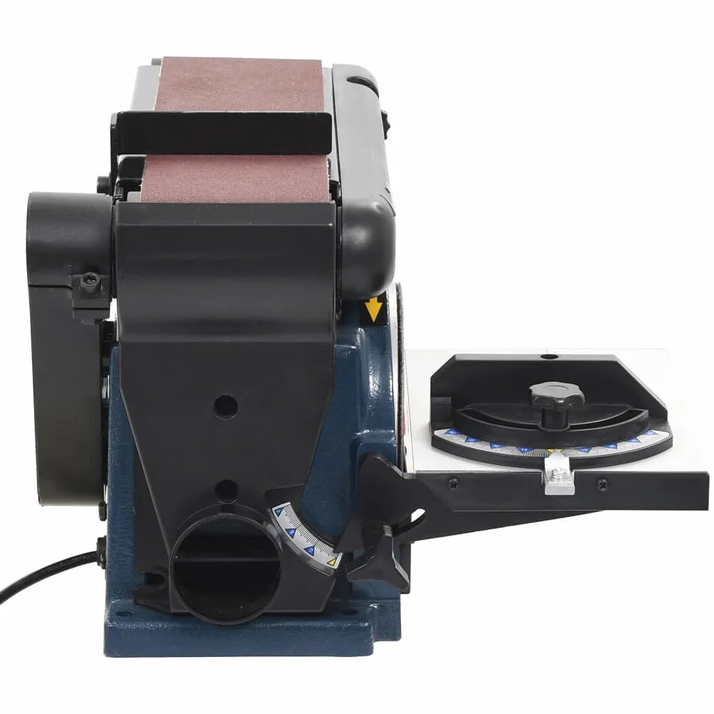 vidaXL Levigatrice a Nastro e a Disco Elettrica 370 W 150 mm Inclinabile con Goniometro