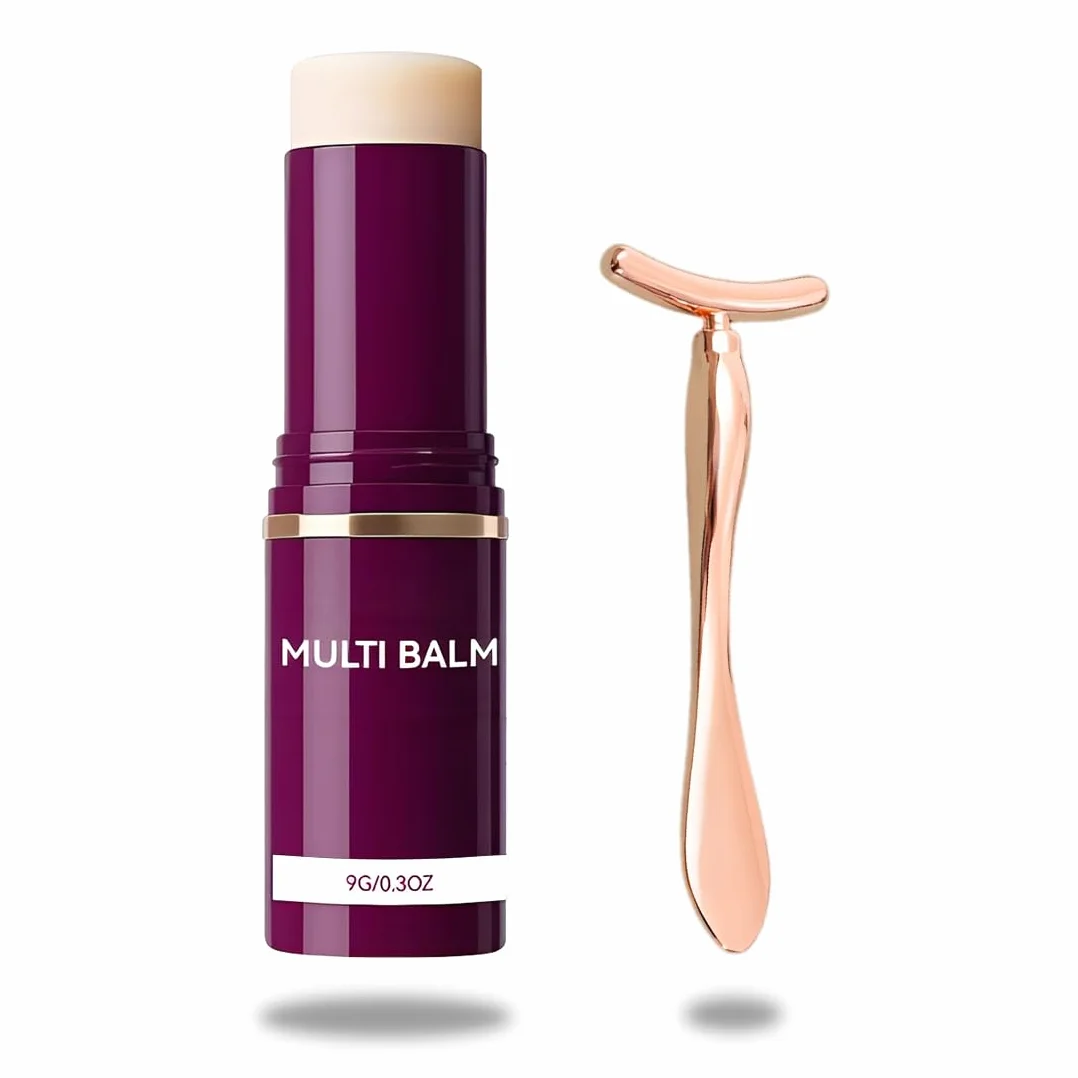 Calcio Volume Multi Balm, Rassodamento Polivalente della Pelle,Idratante, Per occhi, Collo, Viso, Con Bastoncino da Massaggio