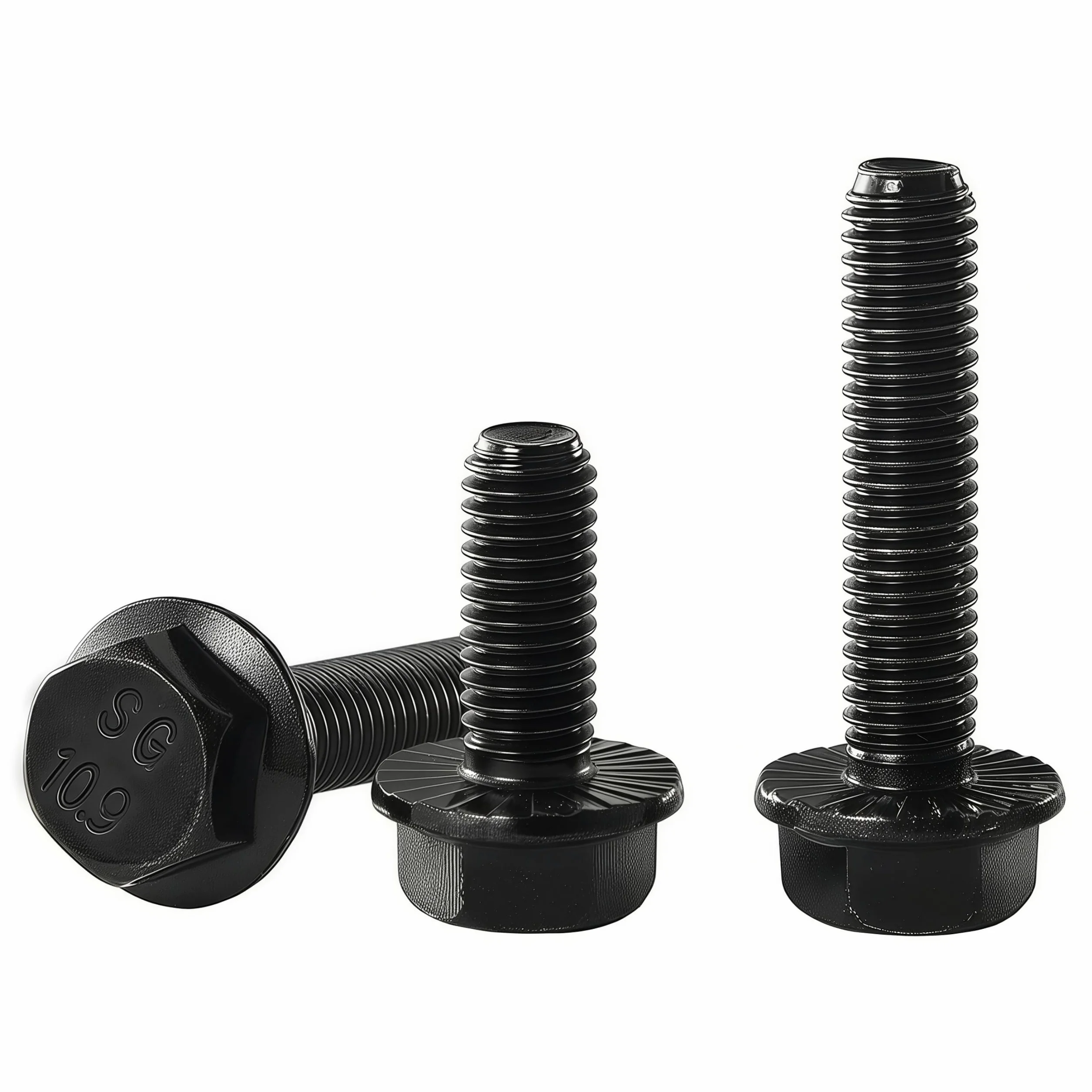 Śruby DIN 6921 M12 x 25 10.9 ocynkowane z flangą, 6 szt