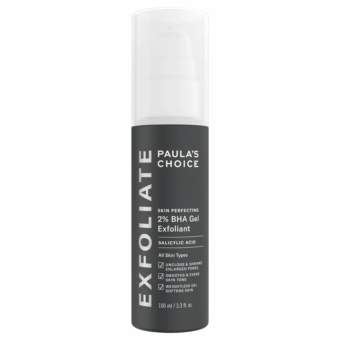 Paula’s Choice SKIN PERFECTING 2% BHA Esfoliante Gel - Leggero & Che Non Appiccica - Peeling Viso Combatte i Brufoli e i Punti Neri - con Acido Salicilico - Tutti i Tipi di Pelle - 100 ml