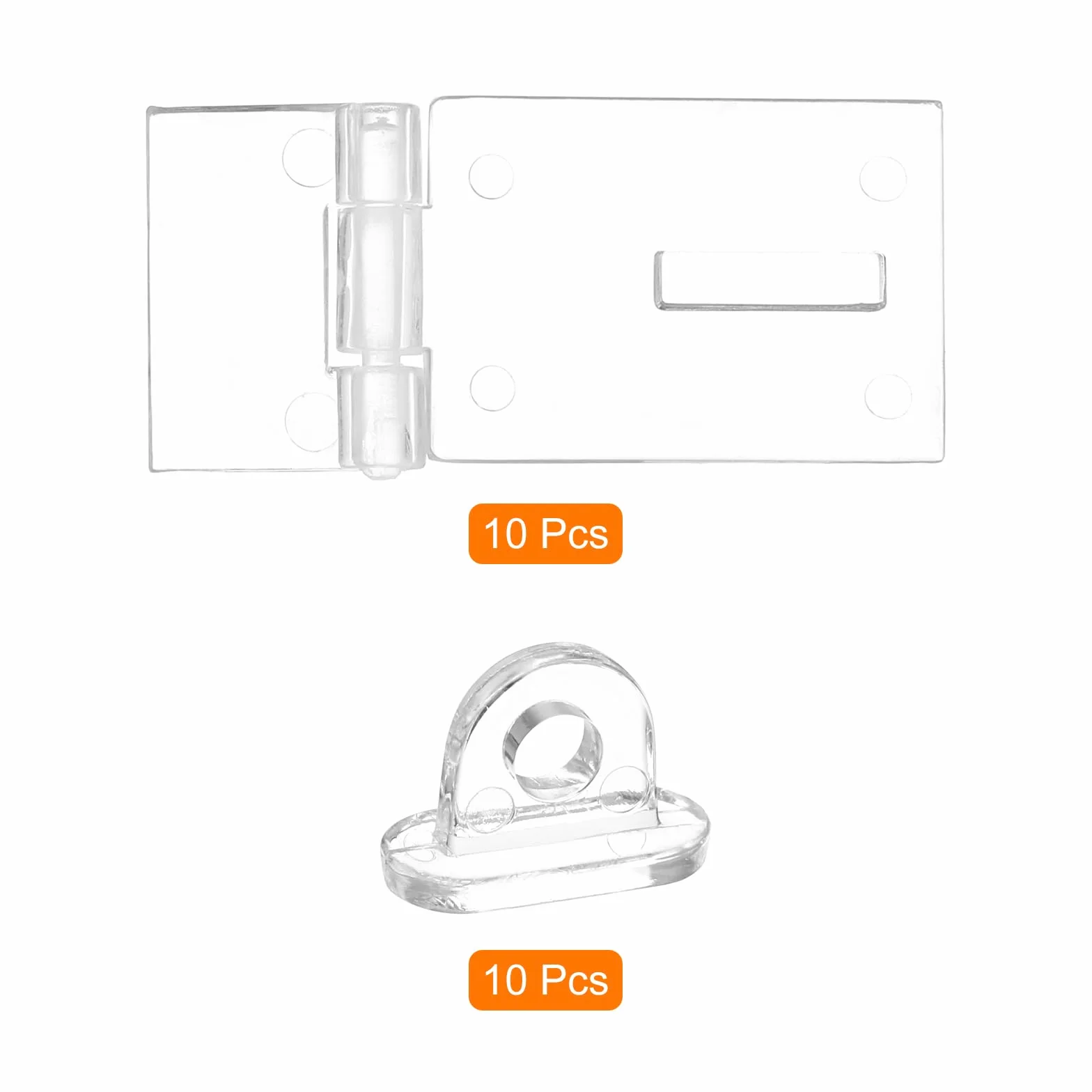 QUARKZMAN 10pz 55x25mm Fermaglio a Latch in Acrilico Trasparente Mini Cerniera per Scatola di Gioielli
