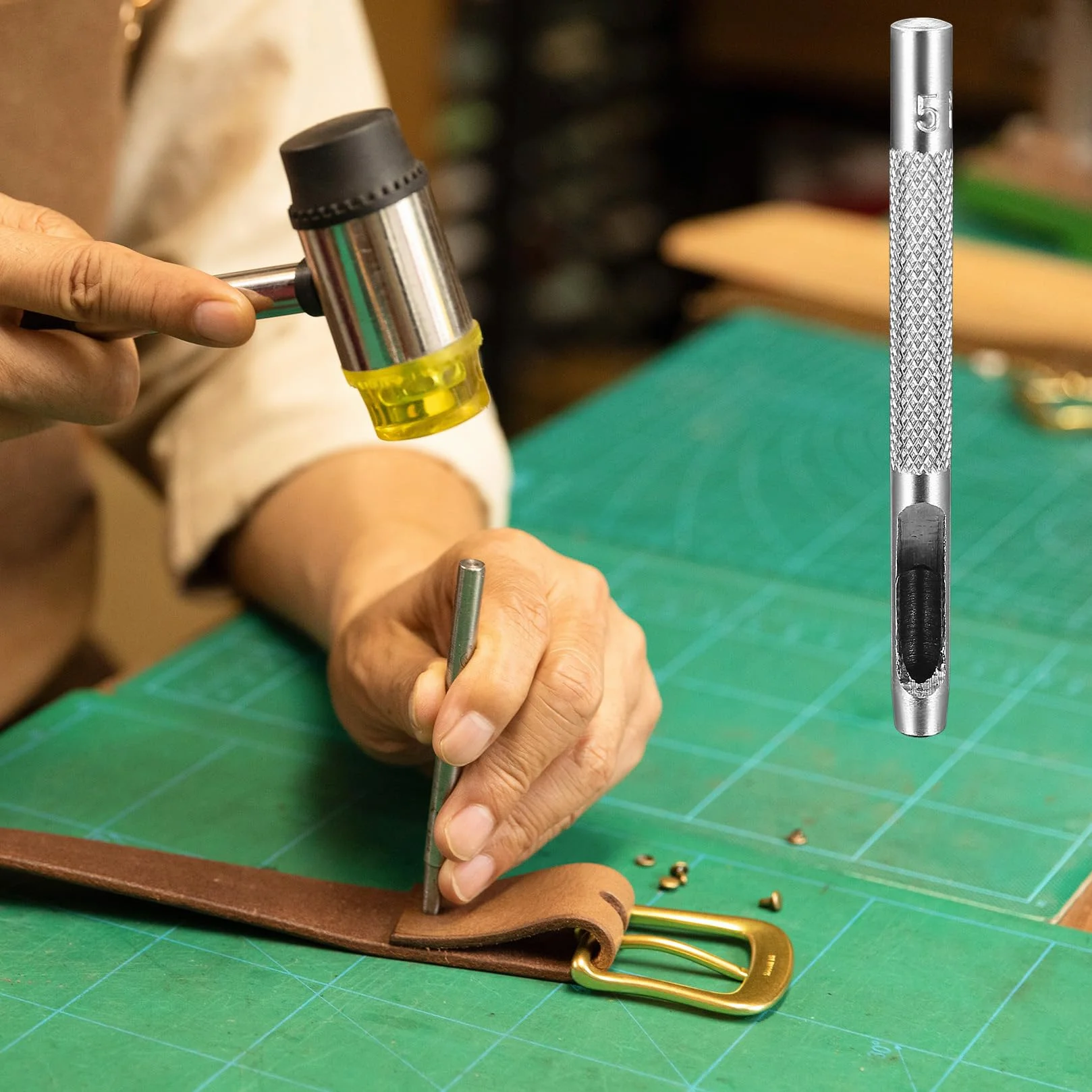 Occhiello Strumento Kit, 680 Set 5mm Occhielli per Teloni, con 3 Attrezzi