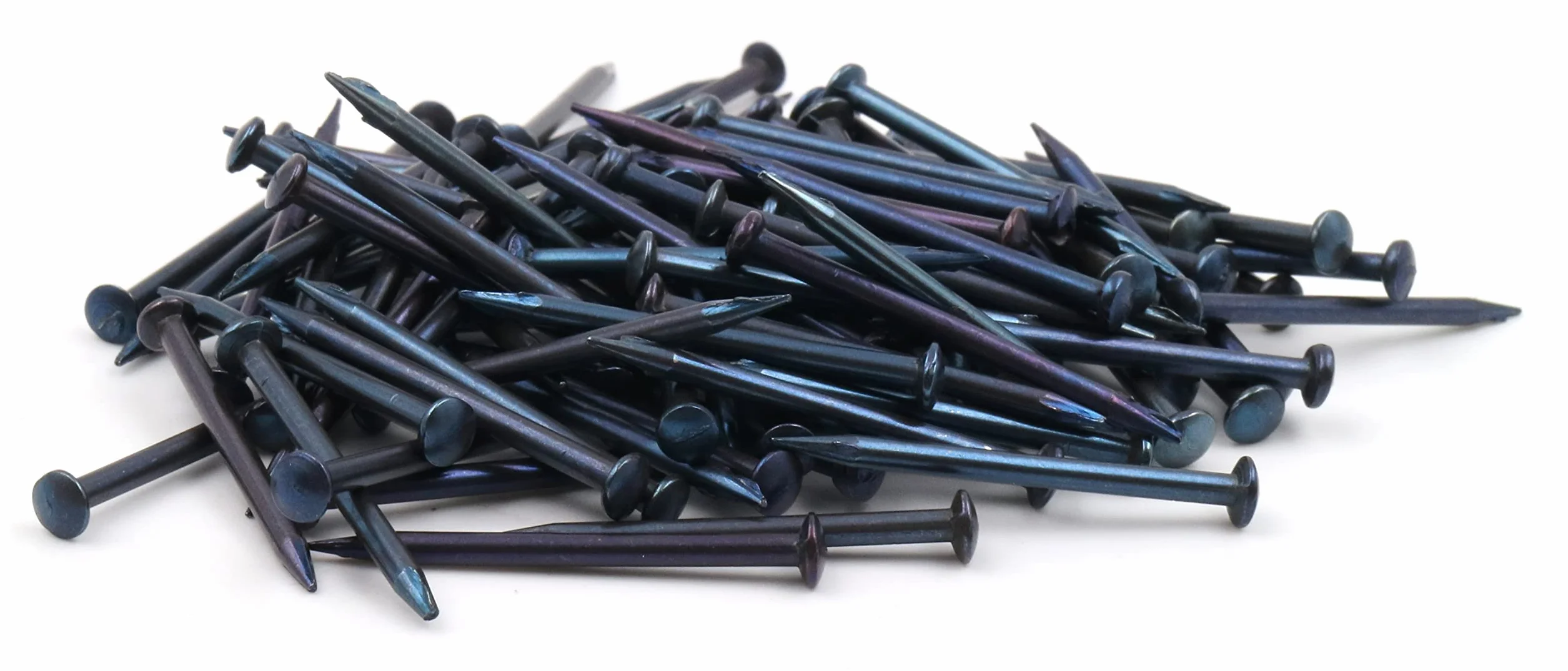 100 x Perni in Acciaio 2,0 x 30 mm per Battiscopa Testa Cilindrica Blu