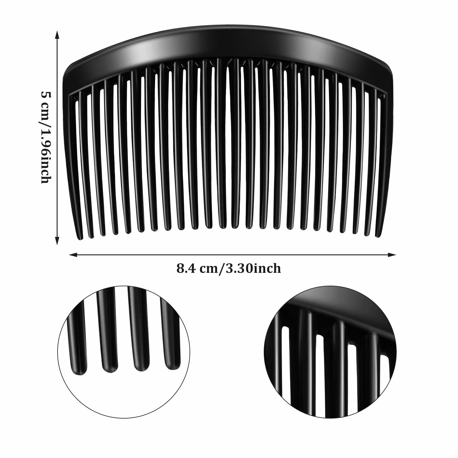 12 Pezzi Pettine per Capelli Laterali in Plastica Pettine Francese Fermagli per Capelli Decorativi Pettini Fermacapelli Accessori per Capelli Fini Donne(23 Denti)