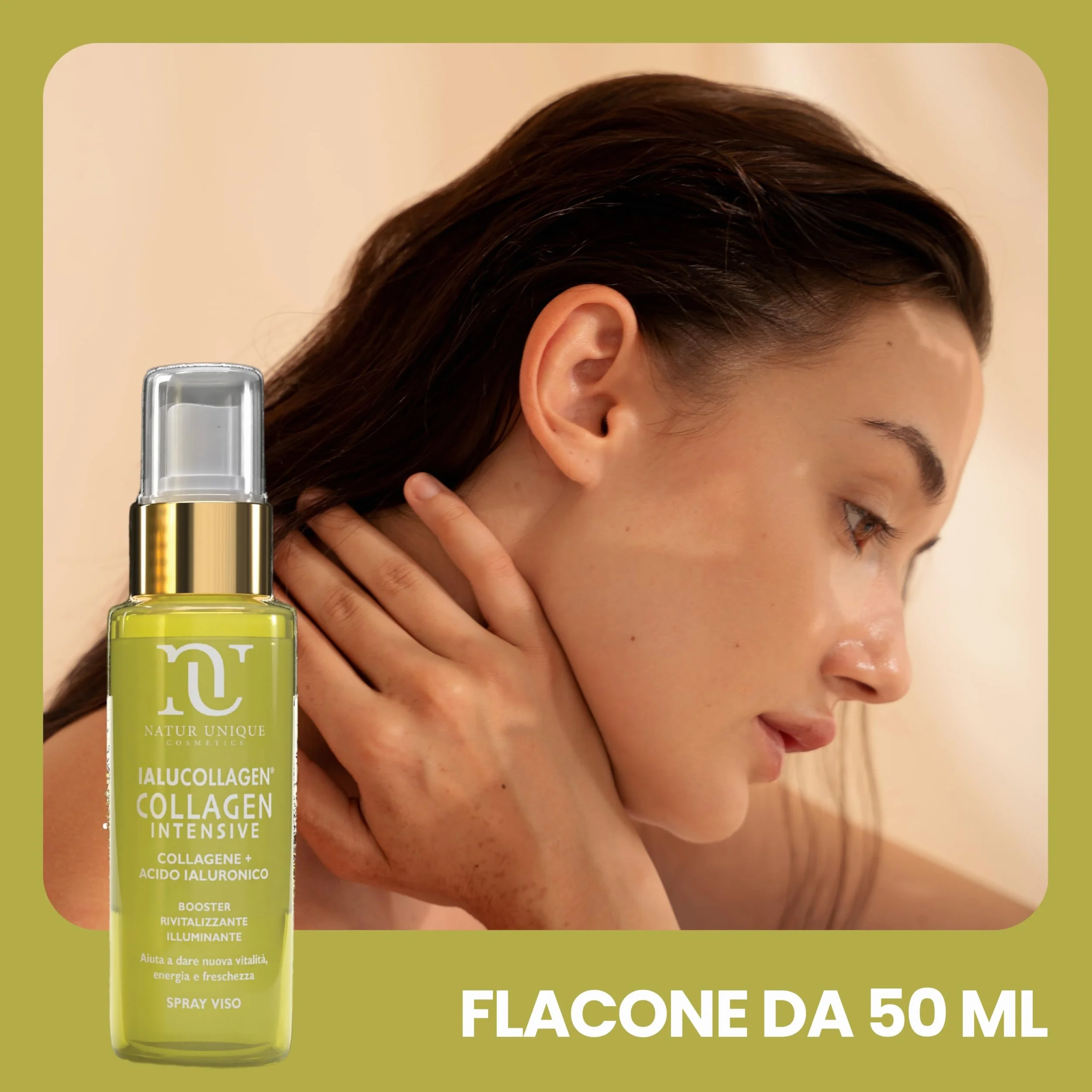 Natur Unique - IALUCOLLAGEN COLLAGEN INTENSIVE SPRAY VISO 50ML | Booster Rivitalizzante e Illuminante con Collagene e Acido Ialuronico | Prodotto in Korea