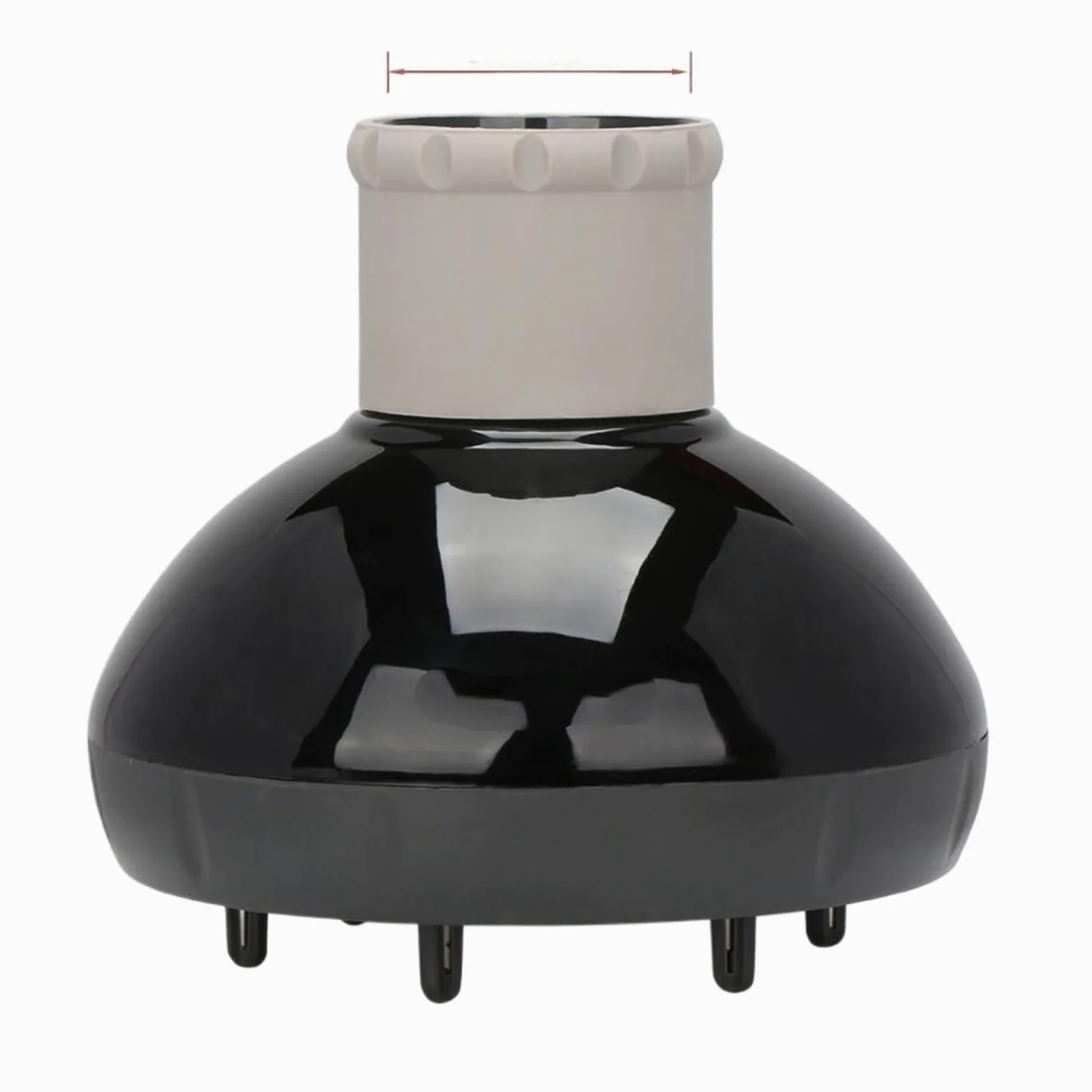 Diffusore Universale per Capelli Diffuser for Hair Style Dryer Upgraded Diffuser for Curly Wavy Fitting Blow Dryer Salon Frizz-Free Diffuser(Normal Black)