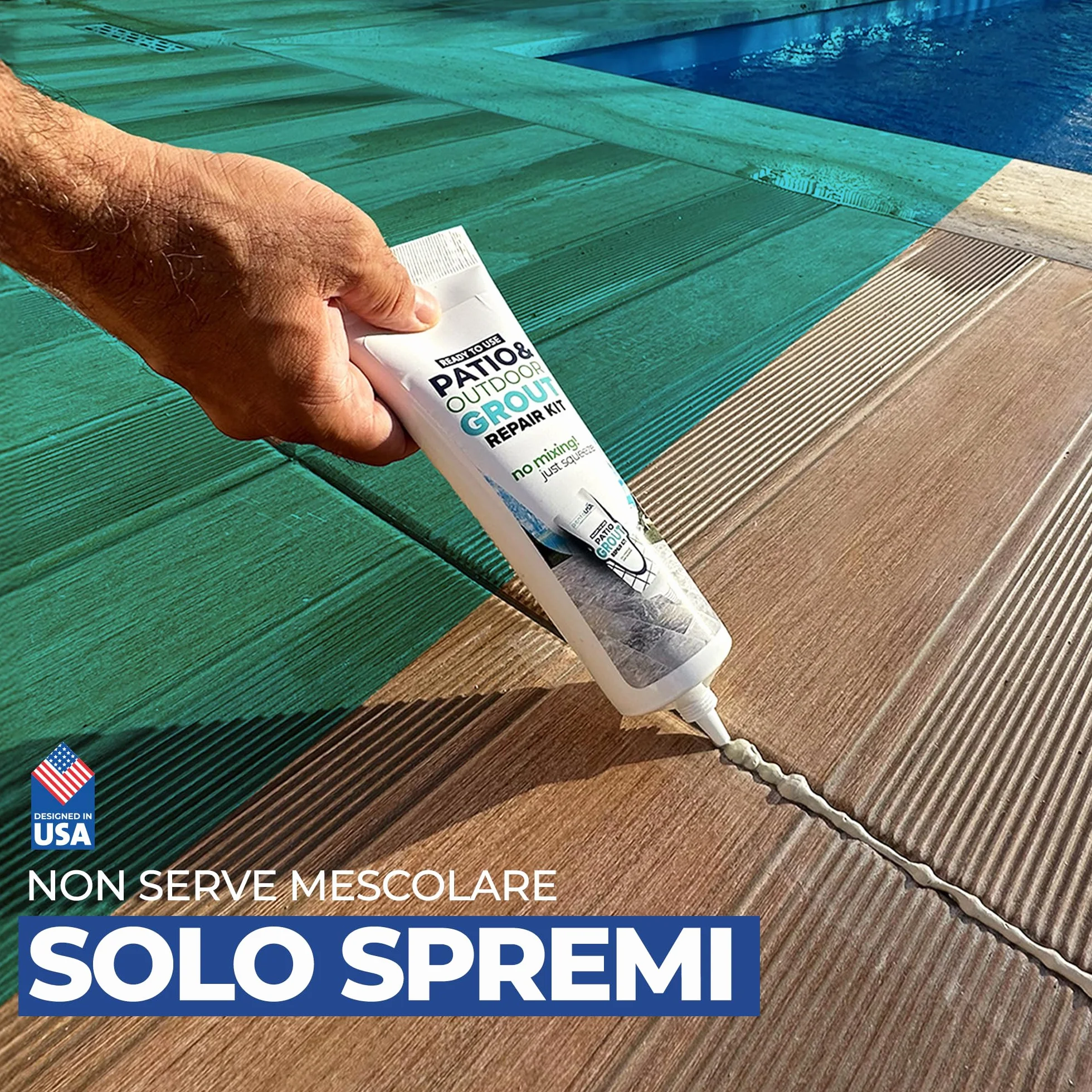 PentaUSA Riparazione Fughe Piastrelle - Tubetto Riempitivo Malta Piastrelle Kit Riparazione Ad Asciugatura Rapida con Raschietto Stucco Inodore Esterni