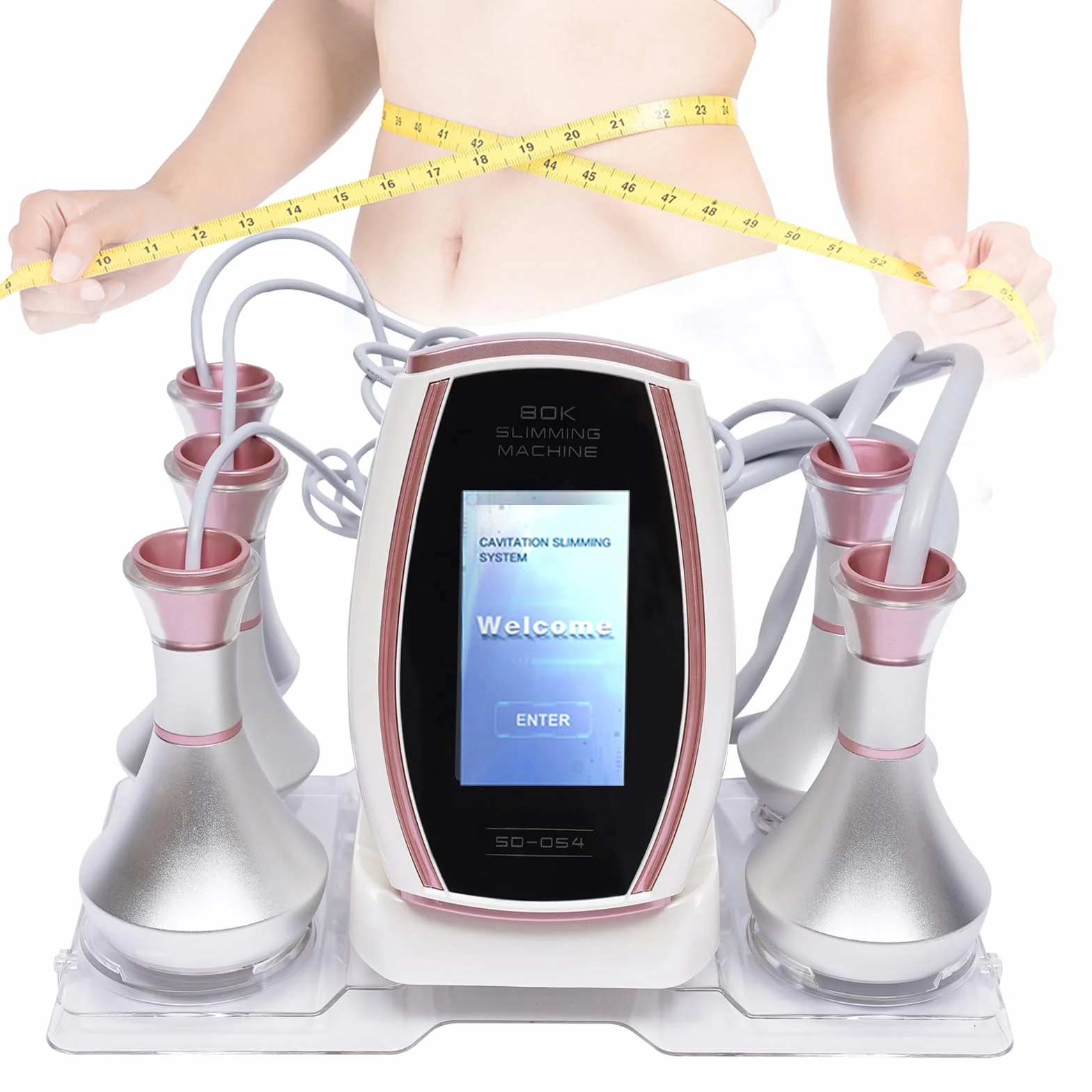 Macchina di cavitazione 80 K 5 in 1, macchina di bellezza a radiofrequenza ad ultrasuoni, dimagrante per dimagrire, rassodare la pelle, riduzione del grasso, corpo e viso