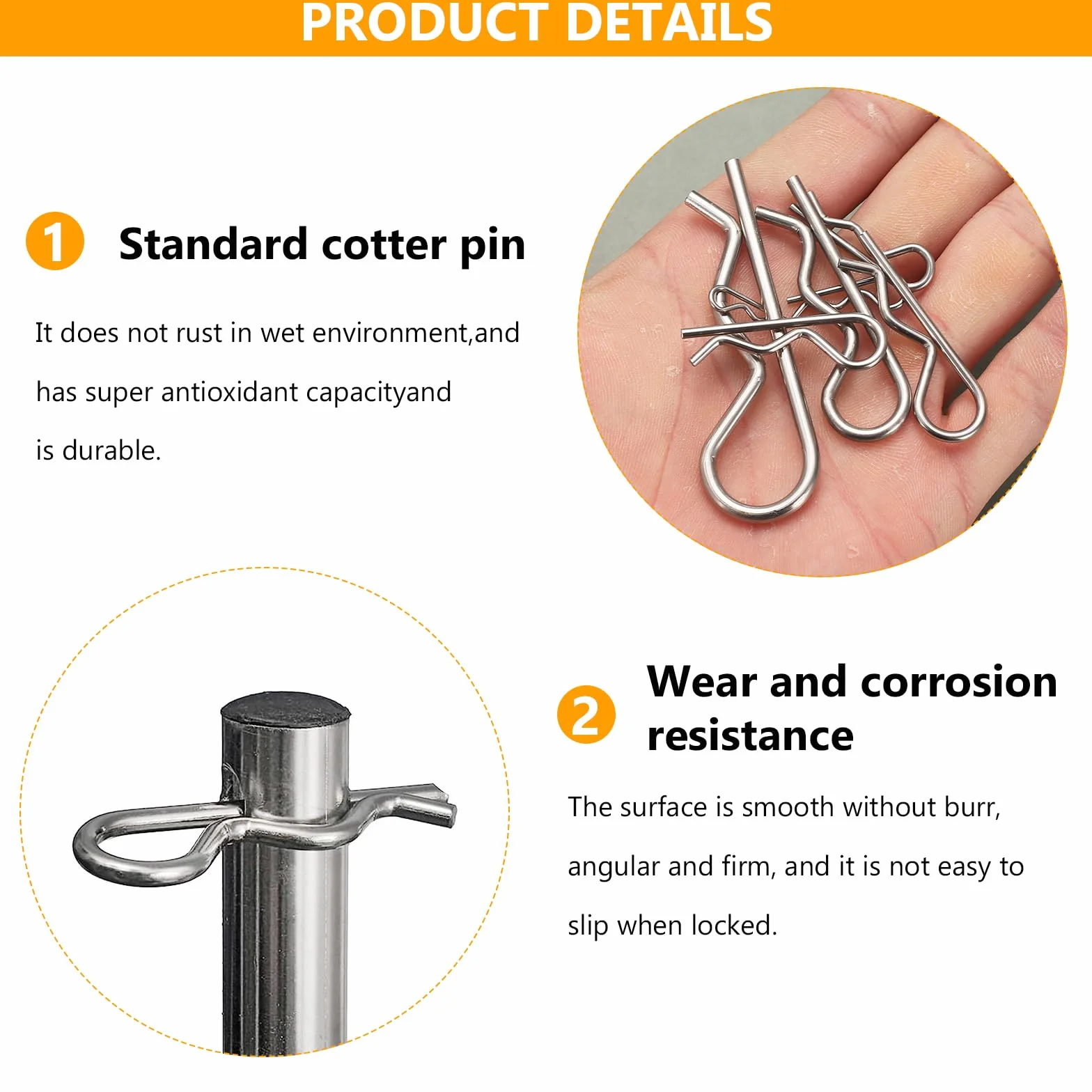 Coppiglie Acciaio Inox 390 Pz Cotter Pins Spaccate Perni Divisi Sicurezza R
