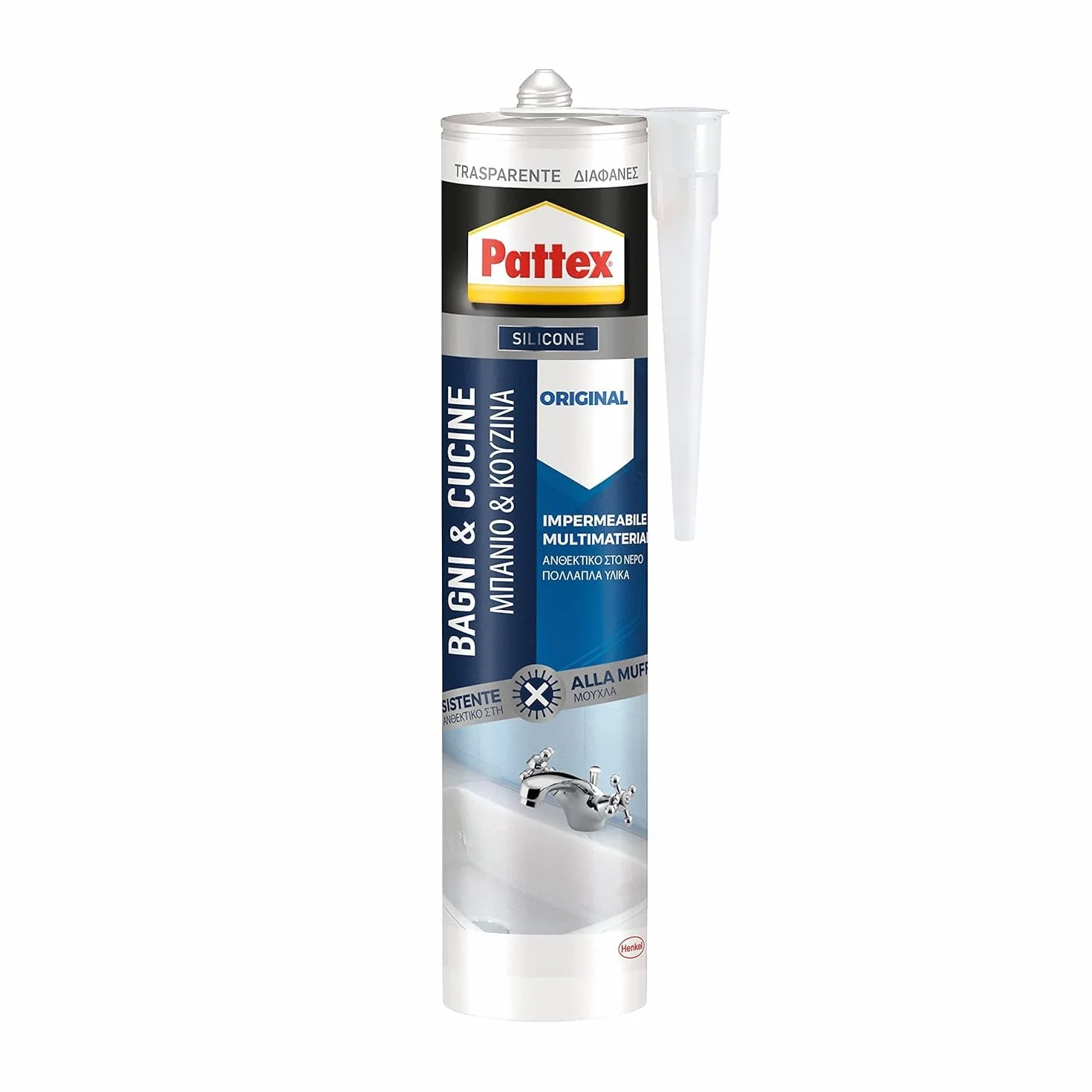 Pattex Silikonowe Uszczelniacze i Pistolety Henkel 1495055, Przezroczyste