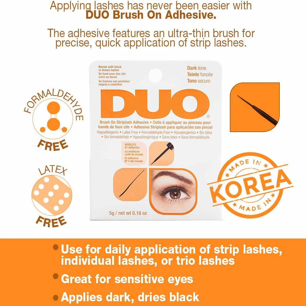 Ardell Duo Brush On Strip Lash Adhesive Dark - 1 paio, 5 grammi