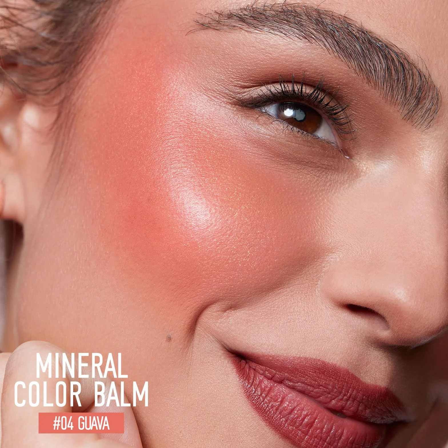 KYDA Mineral Color Balm, SPF 35, Creamy Blendable Color per labbra e guance, formulazione leggera, multiuso trucco GUAVA