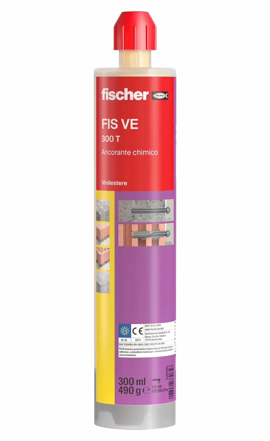 Fischer FIS VE 300 T Ancorante Chimico Resina vinilestere ibrido senza stirene