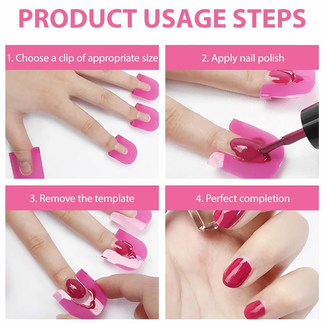 EIHI 78 Pezzi Stencil per smalto per unghie, stencil unghie, accessori per unghie, protezione per punte di protezione per smalto per nail art riutilizzabile Accessori