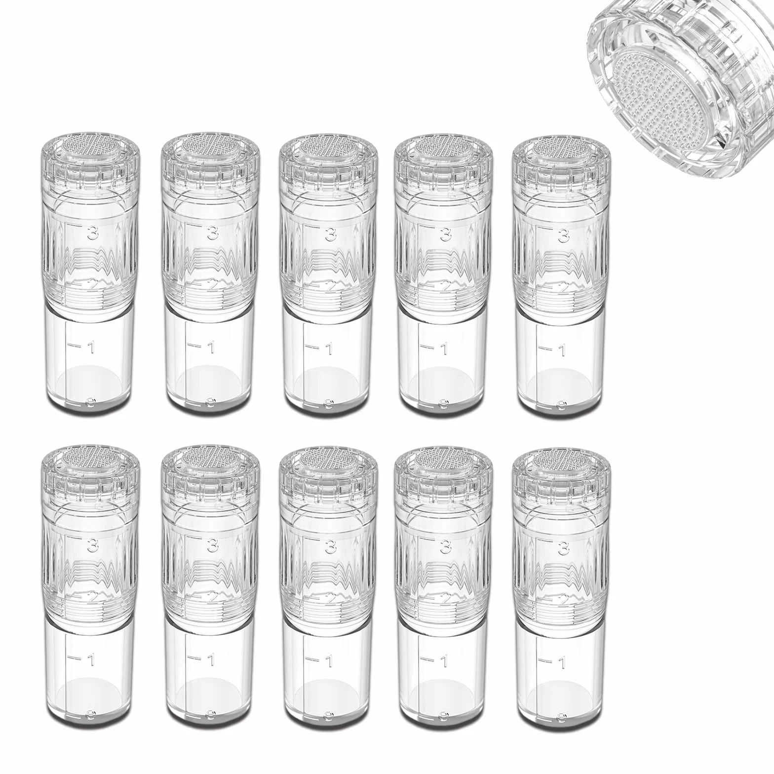 10 Cartucce di Ricambio per Penna per Microneedling Nano-HR, Aghi Sostitutivi per Applicatore di Siero Hydra Pen H3, Autentiche Punte di Ricambio Monouso Accessori per la Cura della Pelle