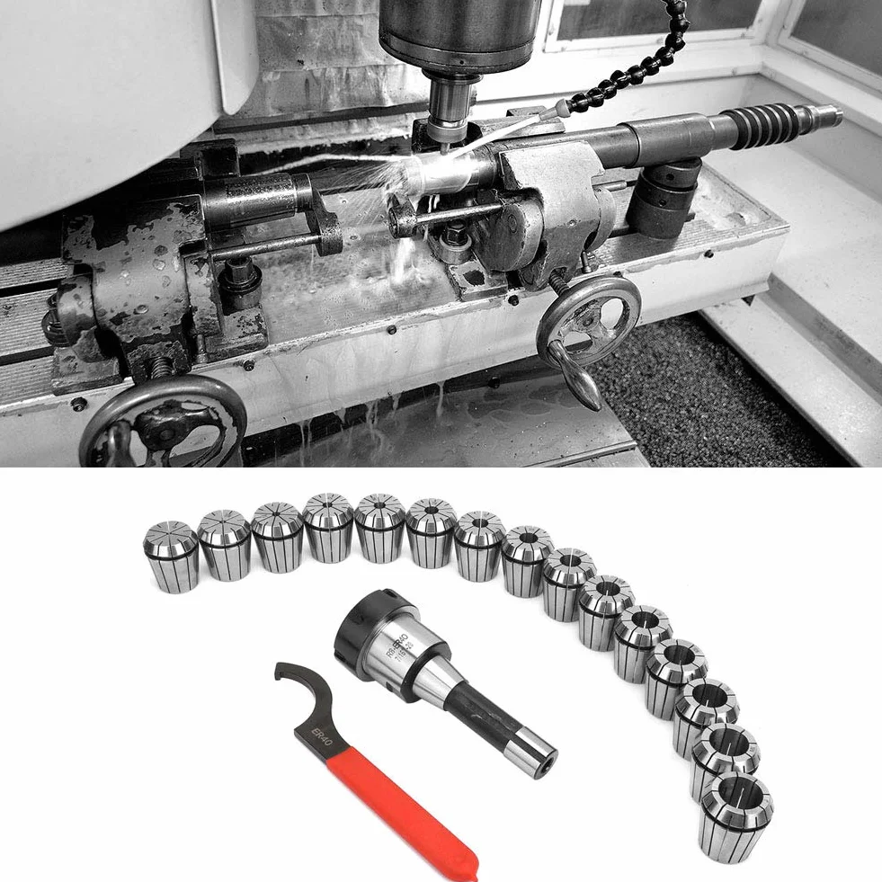 R8 ER40 Collet Chuck Set 15 Pezzi Alta Forza di Serraggio Precisione