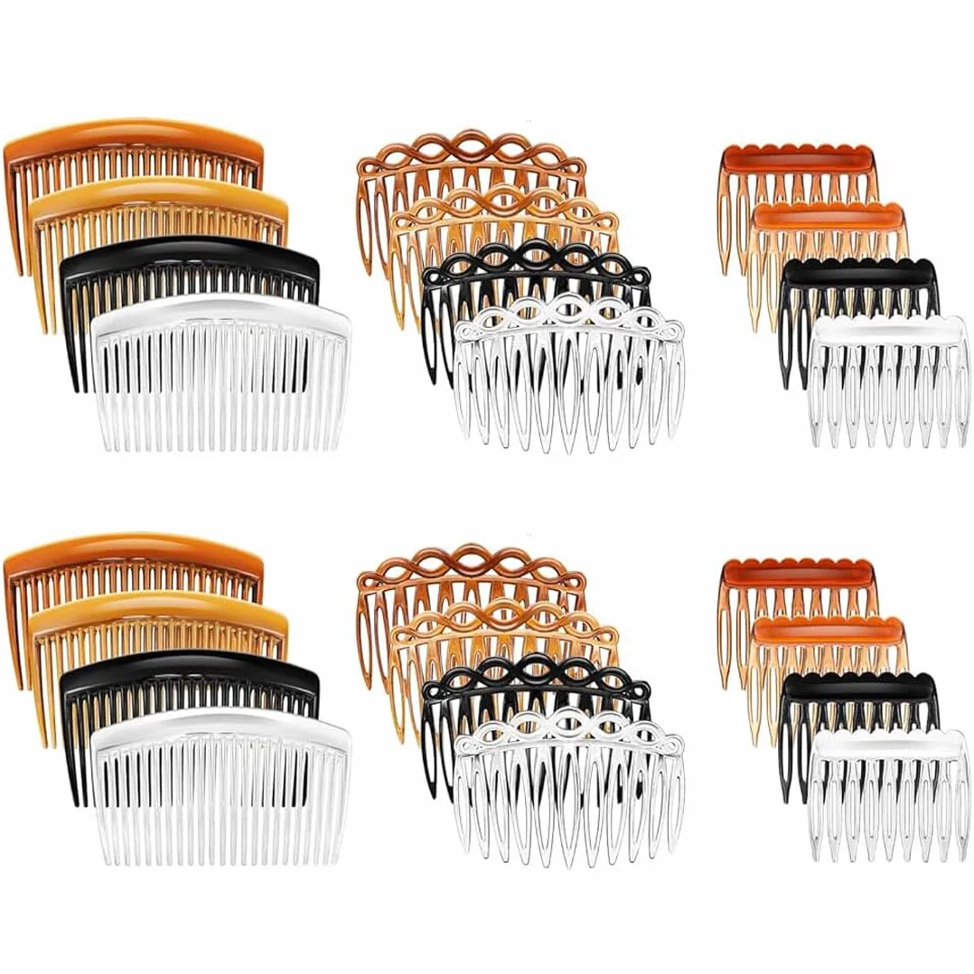 24 Pezzi Pettinini Fermacapelli, Pettinino Per Capelli, Pettine Per Capelli Laterali In Plastica Pettini Da Inserire, Pettine Fermagli Per Capelli, Pettine Per Velo Della Sposa