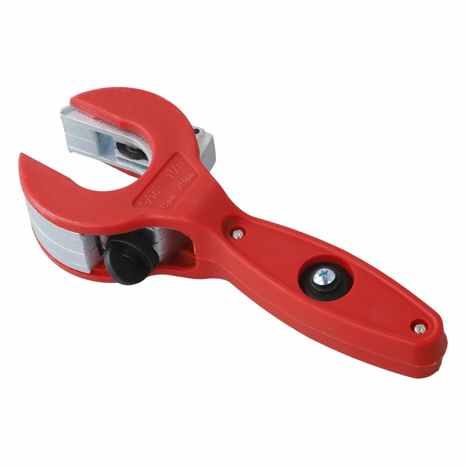 Tagliatubi a cricchetto per tubi 8-29 mm, acciaio inossidabile, rame, alluminio, rosso