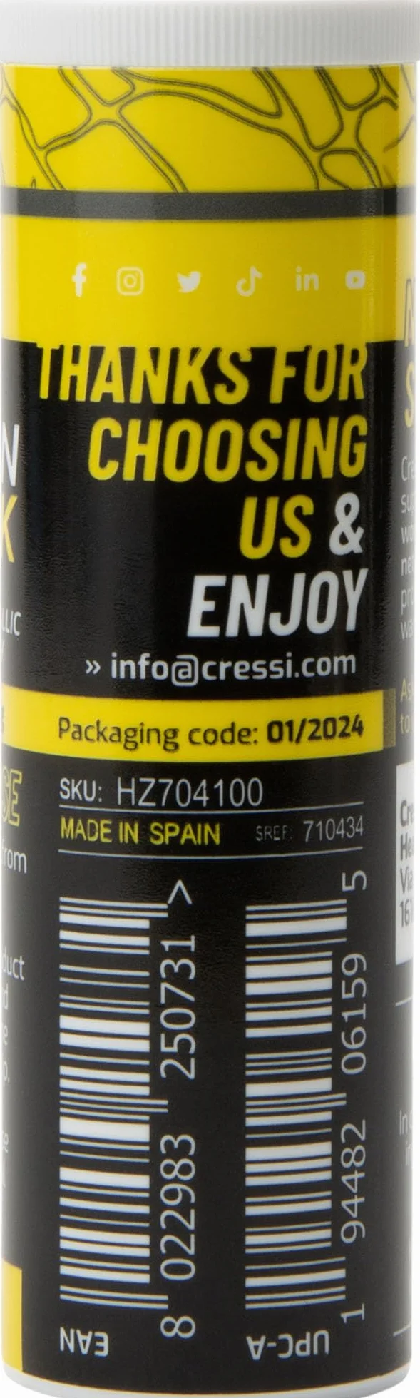 Cressi Paraffin Zipstick - Stick di paraffina per la Protezione Cerniere Metalliche Mute secche o Semi-secche, Incolore, 26g, Unisex Adulto