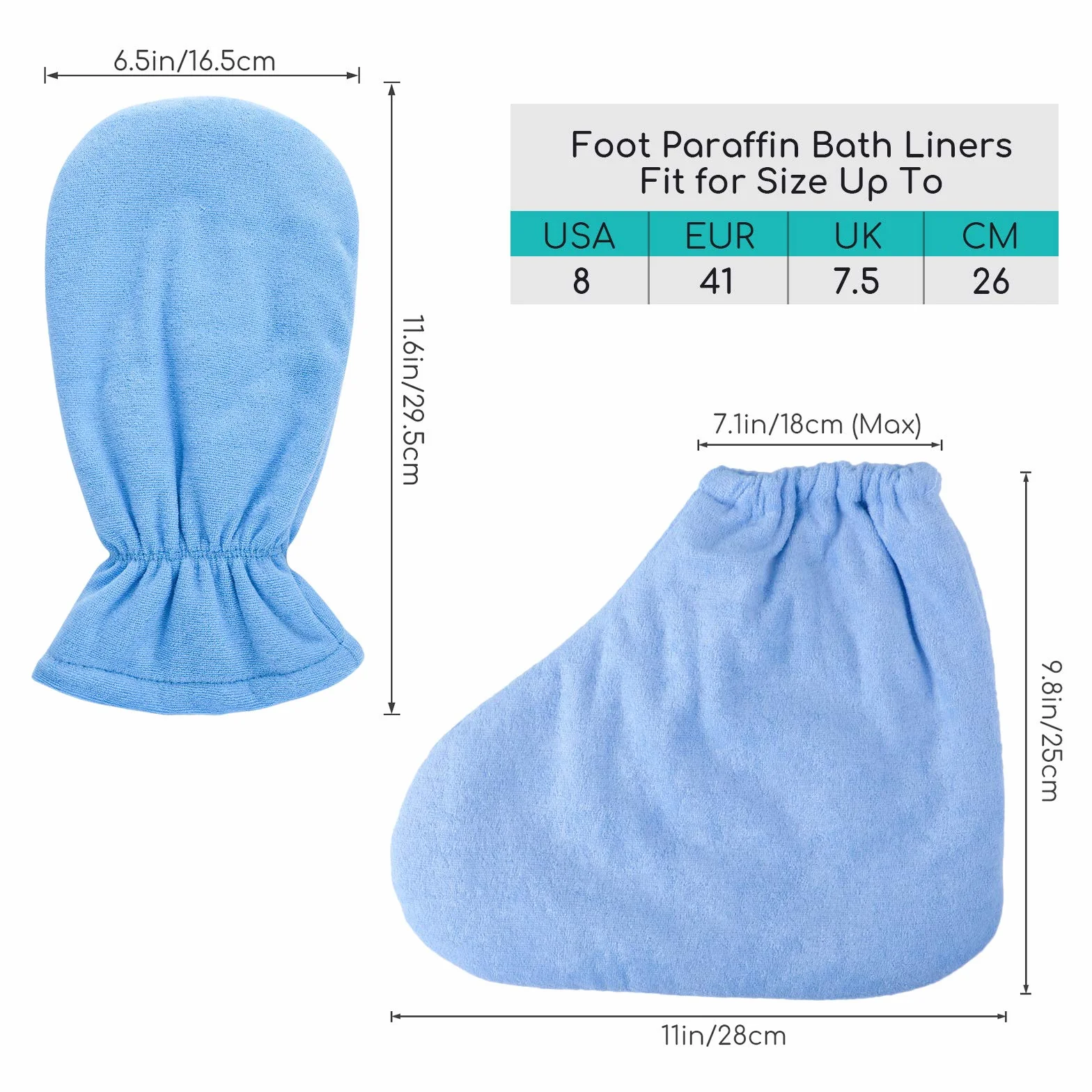 Guanti e stivaletti in cera di paraffina, guanti per la cura del bagno in cera Segbeauty cozies guanti protettivi in ​​spugna di cotone per terapia termica abbronzatura