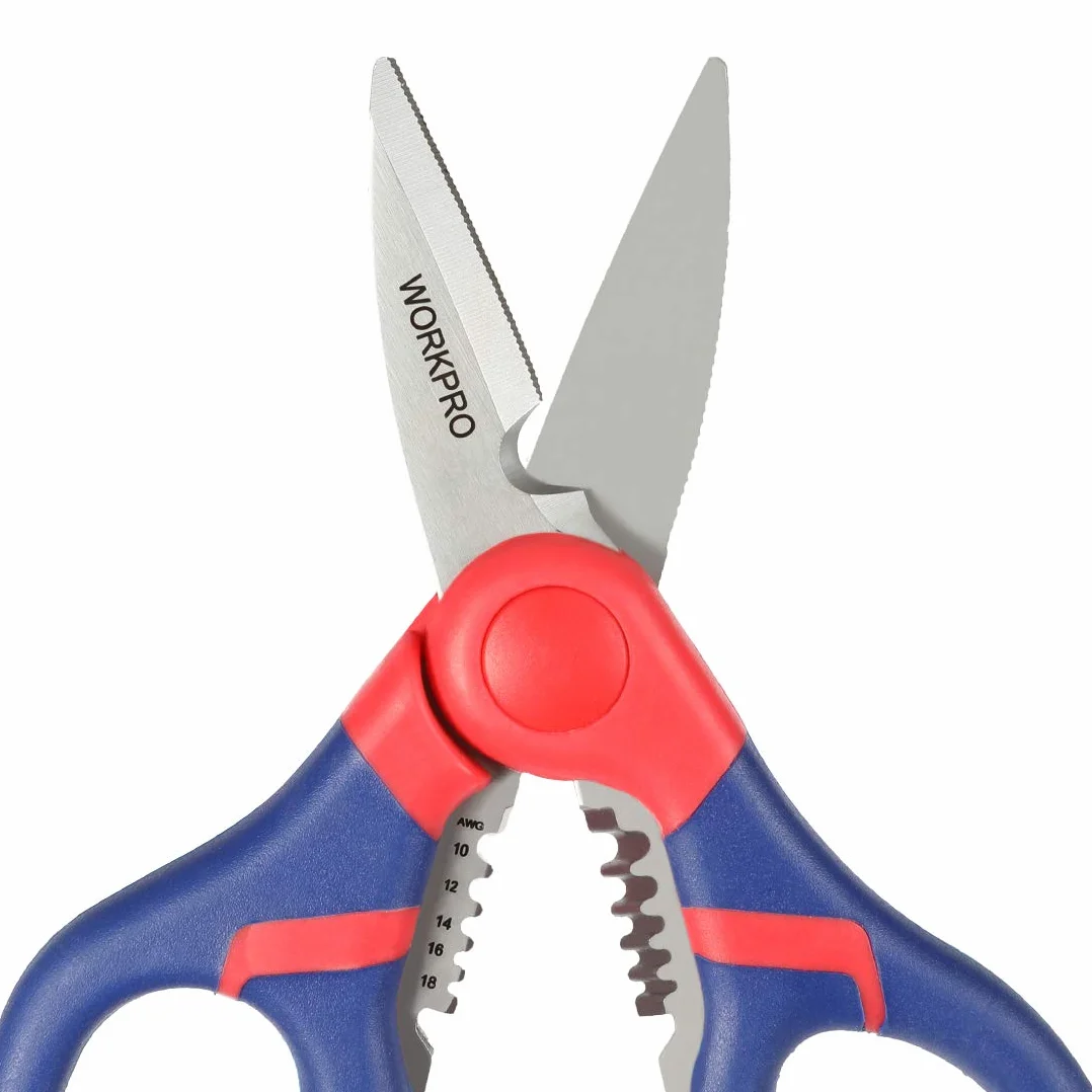 WORKPRO Forbice per Elettricisti 2 in 1 Spelacavi 150 mm