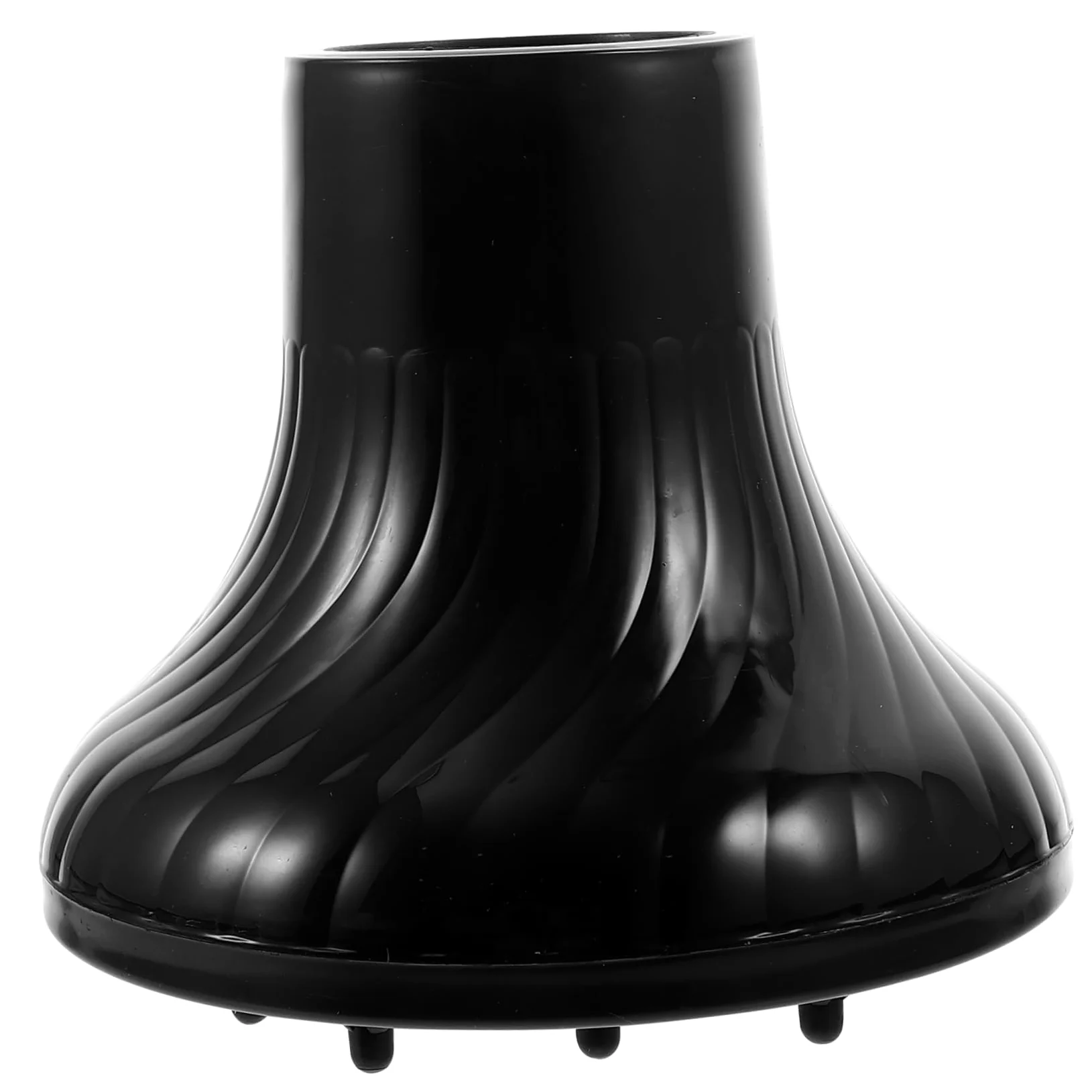 ERINGOGO Diffusore per Asciugacapelli Nero in Plastica Flusso D'aria a 360 Gradi, Compatibile con Diametro Uscita 4.2-4.8 Cm, per Utilizzo Domestico e Saloni di Bellezza