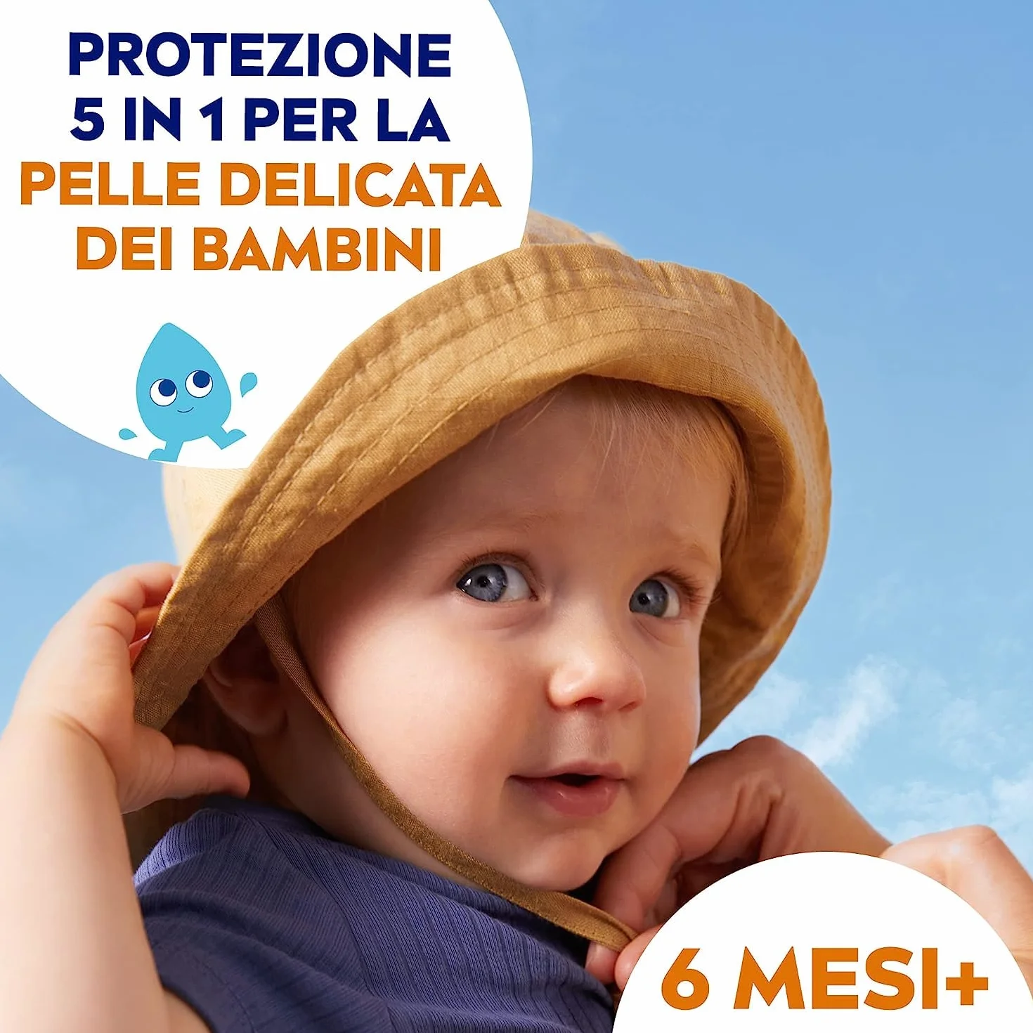 NIVEA SUN Kids Sensitive Protect & Play SPF 50+ 250 ml, Crema solare spray 50+ bambini e neonati dai 6 mesi in su, Crema solare bambini resistente all'acqua, Protezione per pelle sensibili e delicate