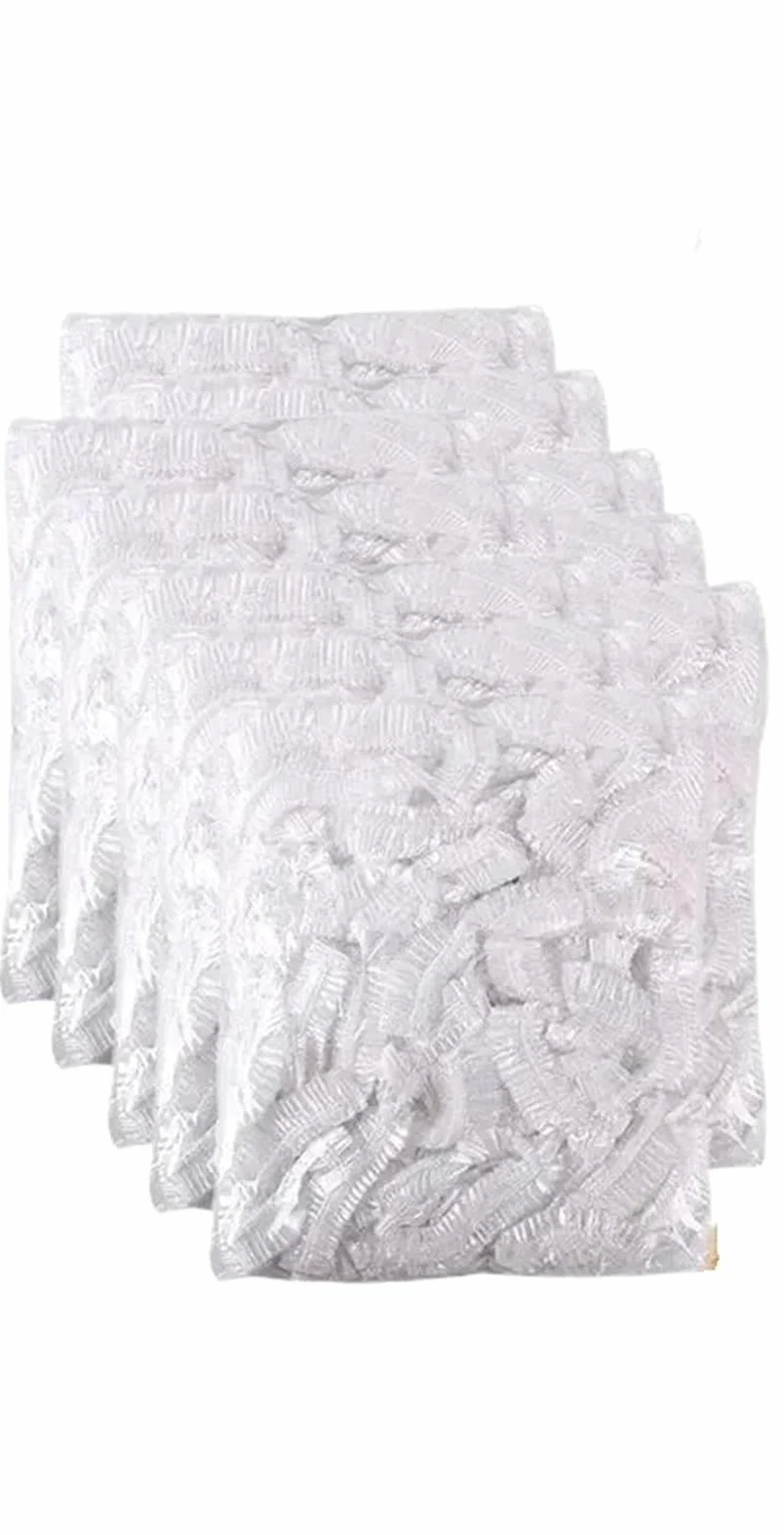 Cuffie da doccia usa e getta 1000 pezzi - Copricapelli impermeabili in plastica trasparente con bordo elastico(1000PCs)