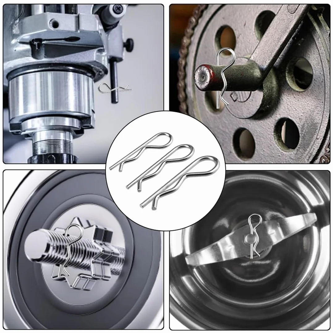 Set di 100 Pezzi Coppiglie Spaccate, Assortimento Completo per Manutenzione Trattori Auto Rimorchi, Scatola Resistente
