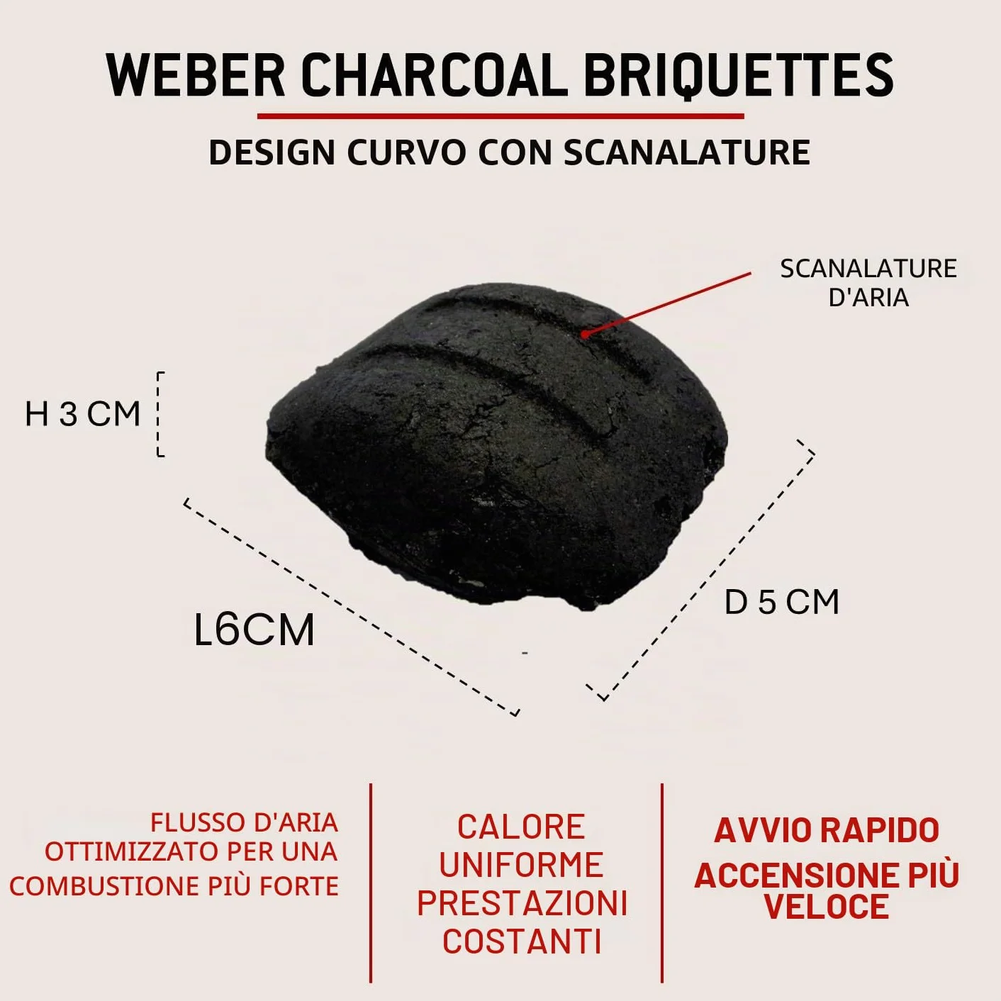 Weber Bricchetti di carbone 4 kg BBQ combustibile naturale accensione 20 minuti 3 ore
