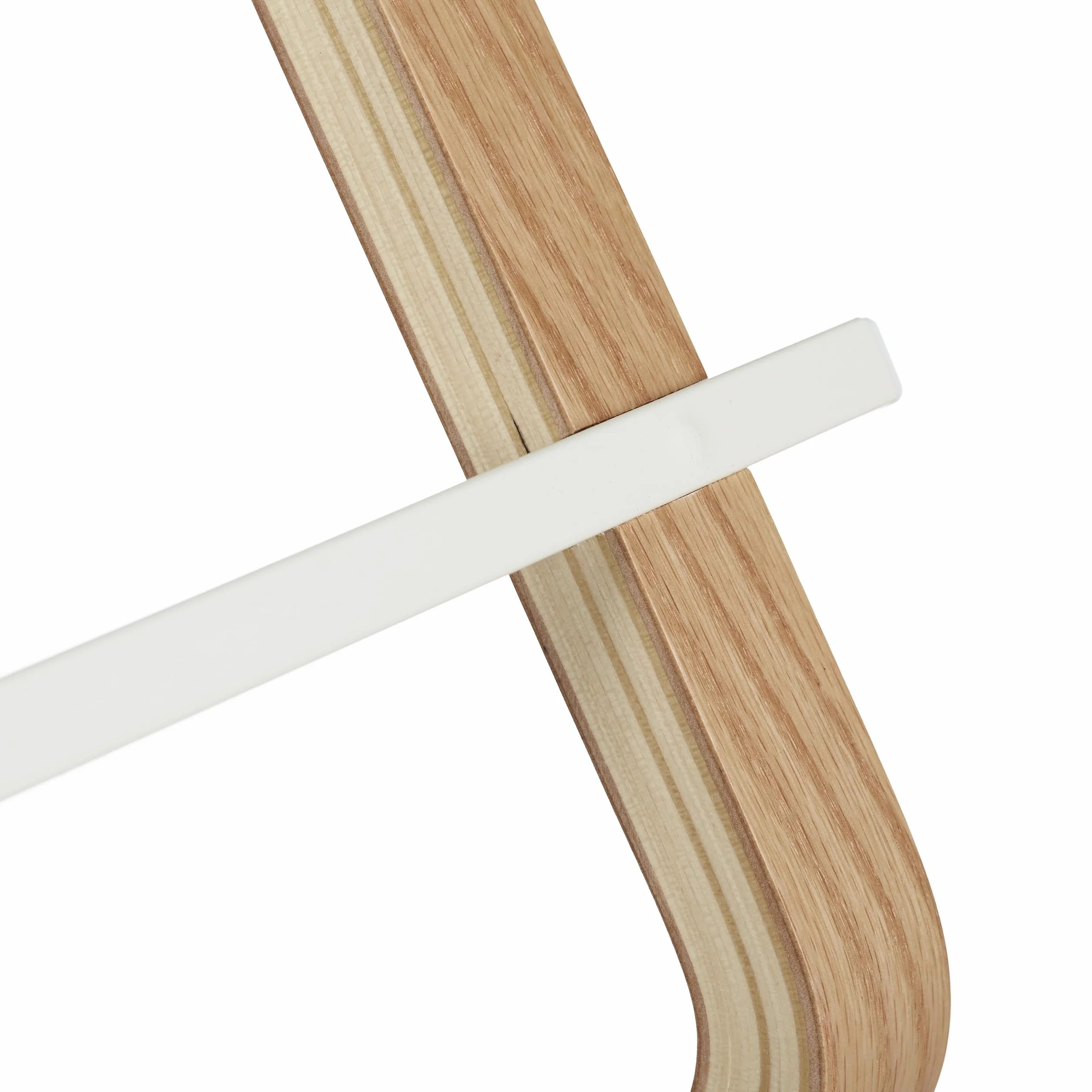Relaxdays Portasciugamani da Terra a 2 Bracci, Legno e Metallo, Bianco Naturale