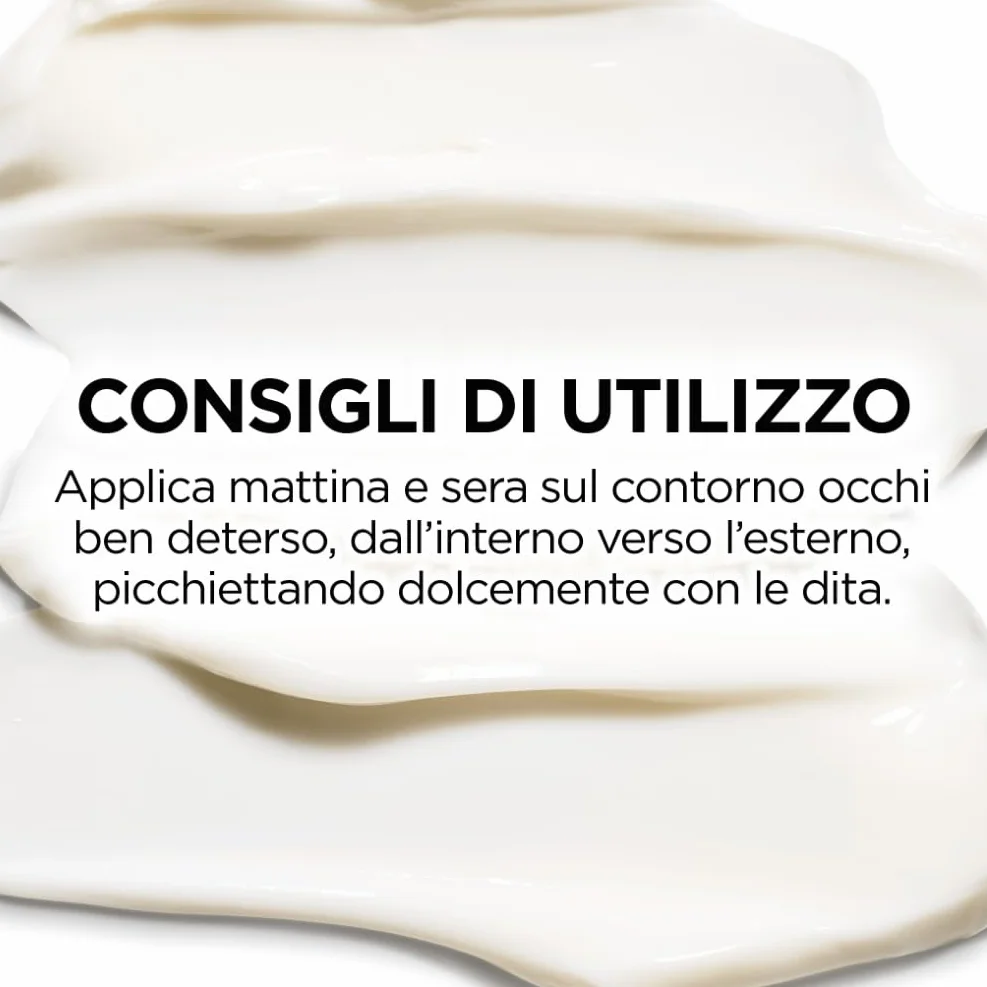 L'Oréal Paris Crema Idratante Contorno Occhi, Per Tutti i Tipi di Pelle, Azione Rassodante, Contorno Occhi Levigato e Riposato, Arricchita Con Pro-Retinolo e Fibrelastyl, 15 ml