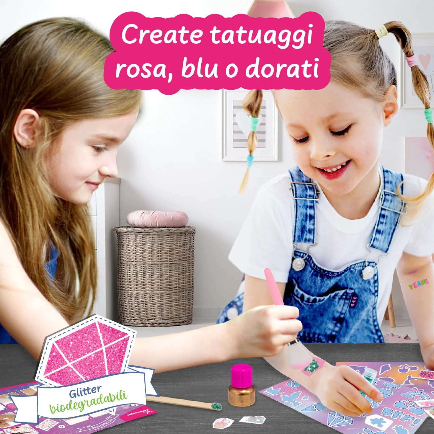 Science4you Tatuaggi Glitter per Bambini di 5 6 7 8 9+ Anni – Kit di Tatuaggi Temporanei Glitterati per Bambini con più di 70 Adesivi di Bellezza, Regalo perfetto per le Ragazze di 5 6 7 8 9+