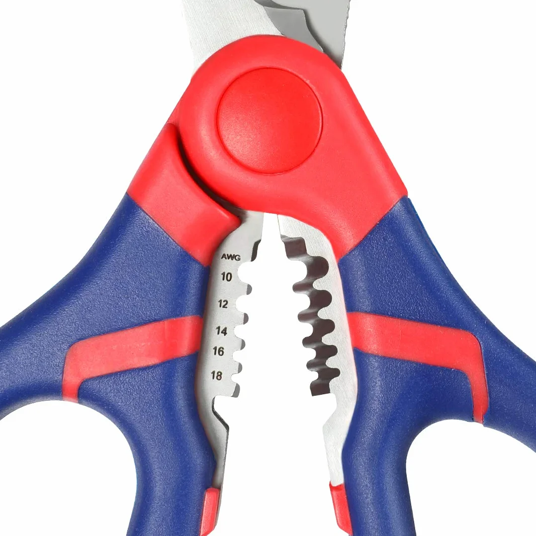 WORKPRO Forbice per Elettricisti 2 in 1 Spelacavi 150 mm