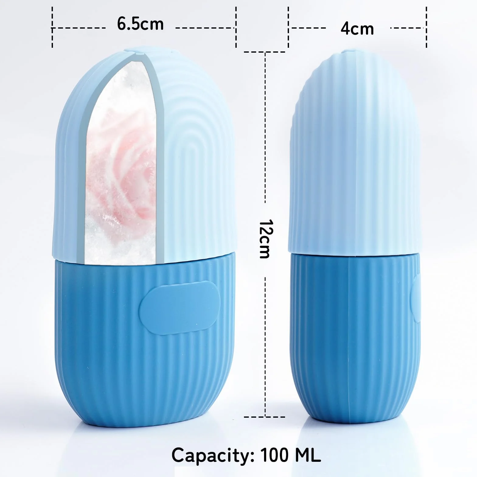 AiQInu Rullo di Ghiaccio Facciale,Ice Roller,riutilizzabile Eye Ice Massage Bellezza del viso Cura della pelle Impacco di ghiaccio Restringe i pori,antirughe,riduce il gonfiore,migliora l'elasticità