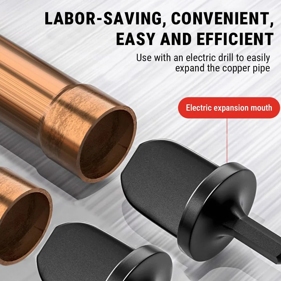 Espansore Tubi Rame 6 Pezzi, Strumenti HVAC Multifunzione per Svasatura 1/4'' 3/8'' 1/2'' 5/8'' 3/4'' 7/8''