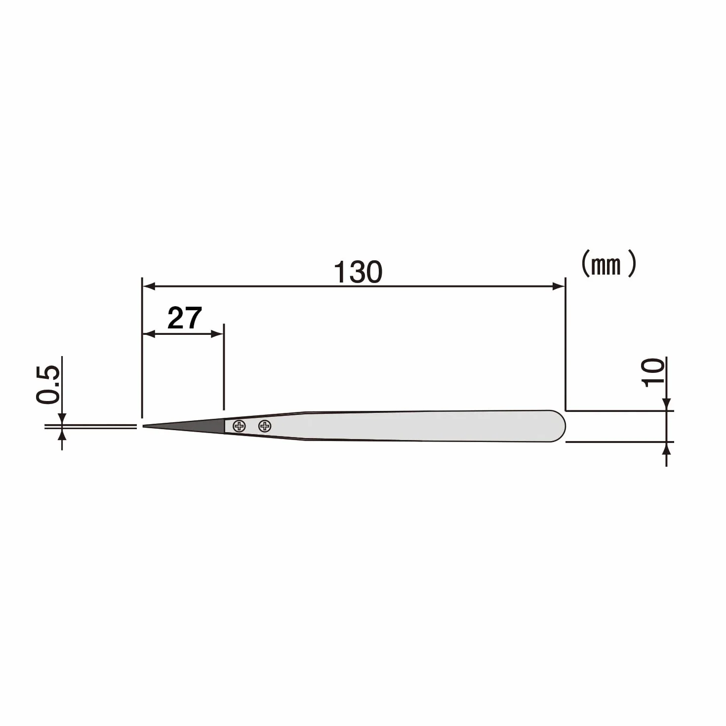 ENGINEER PTZ-41 Pinzetta a punta fine acciaio inossidabile ESD con punte in plastica