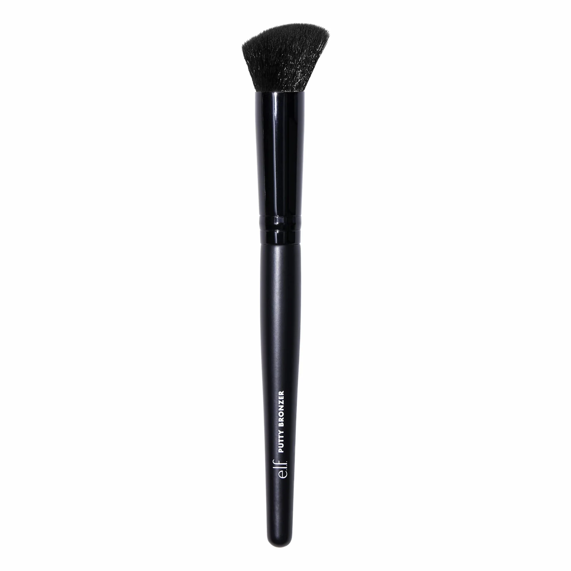 e.l.f. Putty Bronzer Brush, pennello angolato per trucco per contouring e highlight, realizzato per il e.l.f. Putty Bronzer, applicazione sanitaria impeccabile, nero