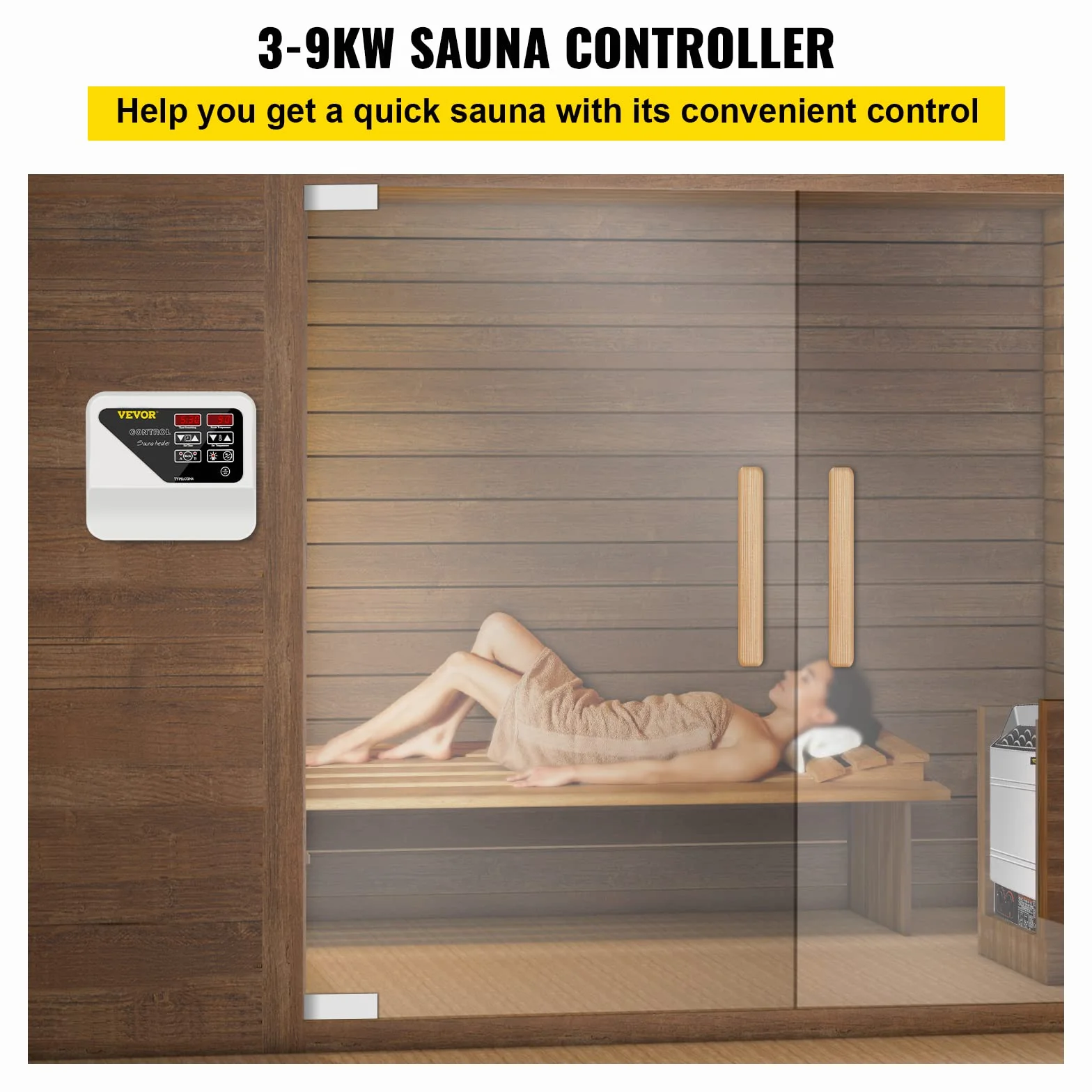 FlowerW Sauna Controller 3-9KW Digitale per Riscaldamento Stufa