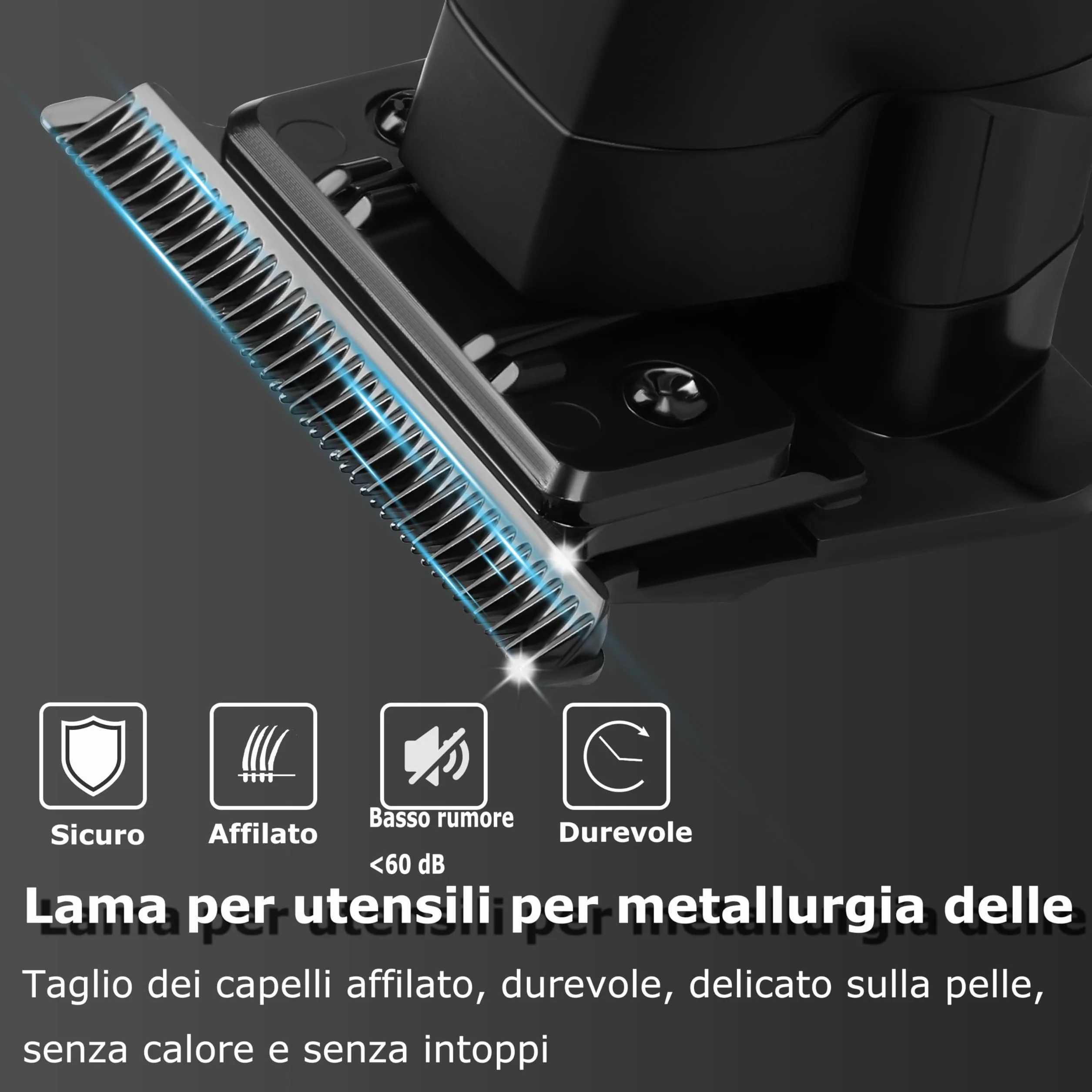 KEMEI PG2299 Tagliacapelli Professionale da Uomo, Kit di Taglio per Capelli Senza Fili, Tagliabarba Zero Gapped, Tagliacapelli da Barbiere con Lama a T e Ricaricabile USB, Regali per la Festa del Papà