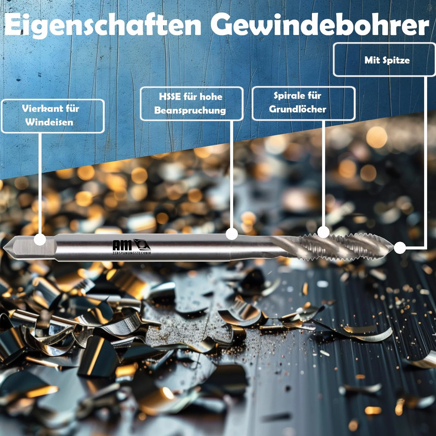 Gewindeschneider M3-M30 HSSE Trapano per Filettature Universale Foro Cieco Maschio Manuale e Macchina