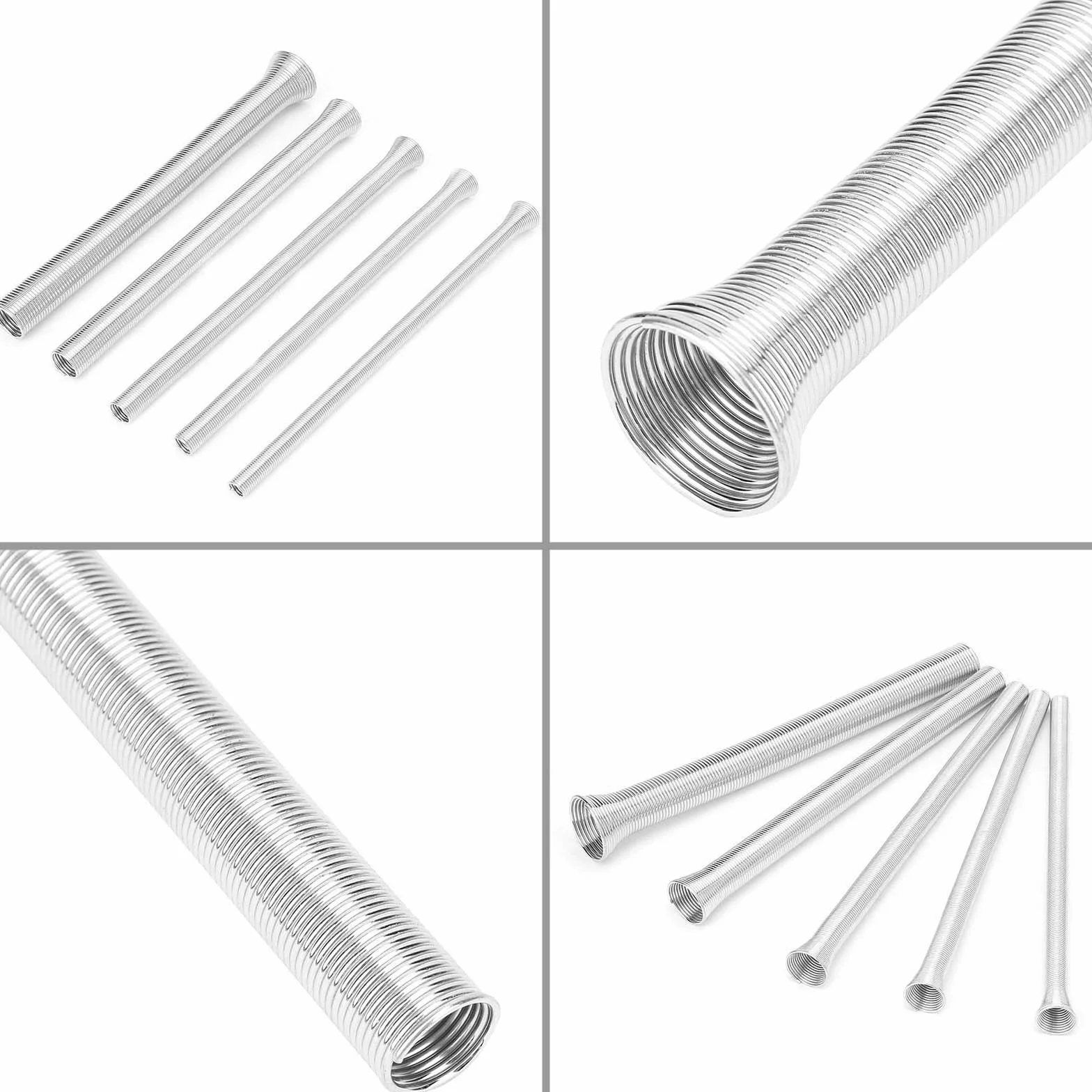 Spring Tube Bender Set 5 Pezzi Piegatrice a Molla per Tubi 1/4'' 5/16'' 3/8'' 1/2'' 5/8'' 210 mm