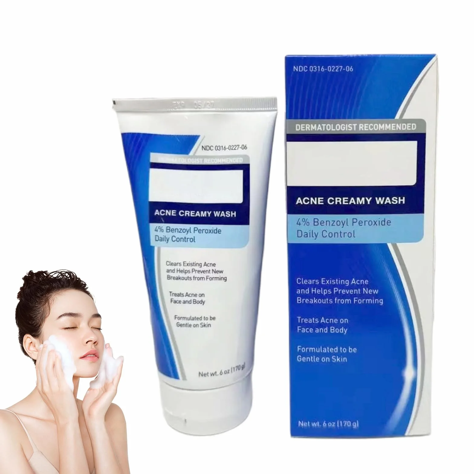 Acne Clean Foam Cleanser, 170 G Acne Foaming Wash Detergente schiumoso per l'acne Delicata schiuma detergente Schiuma detergente per il viso, Schiuma per la pulizia profonda dei pori Per la pulizia