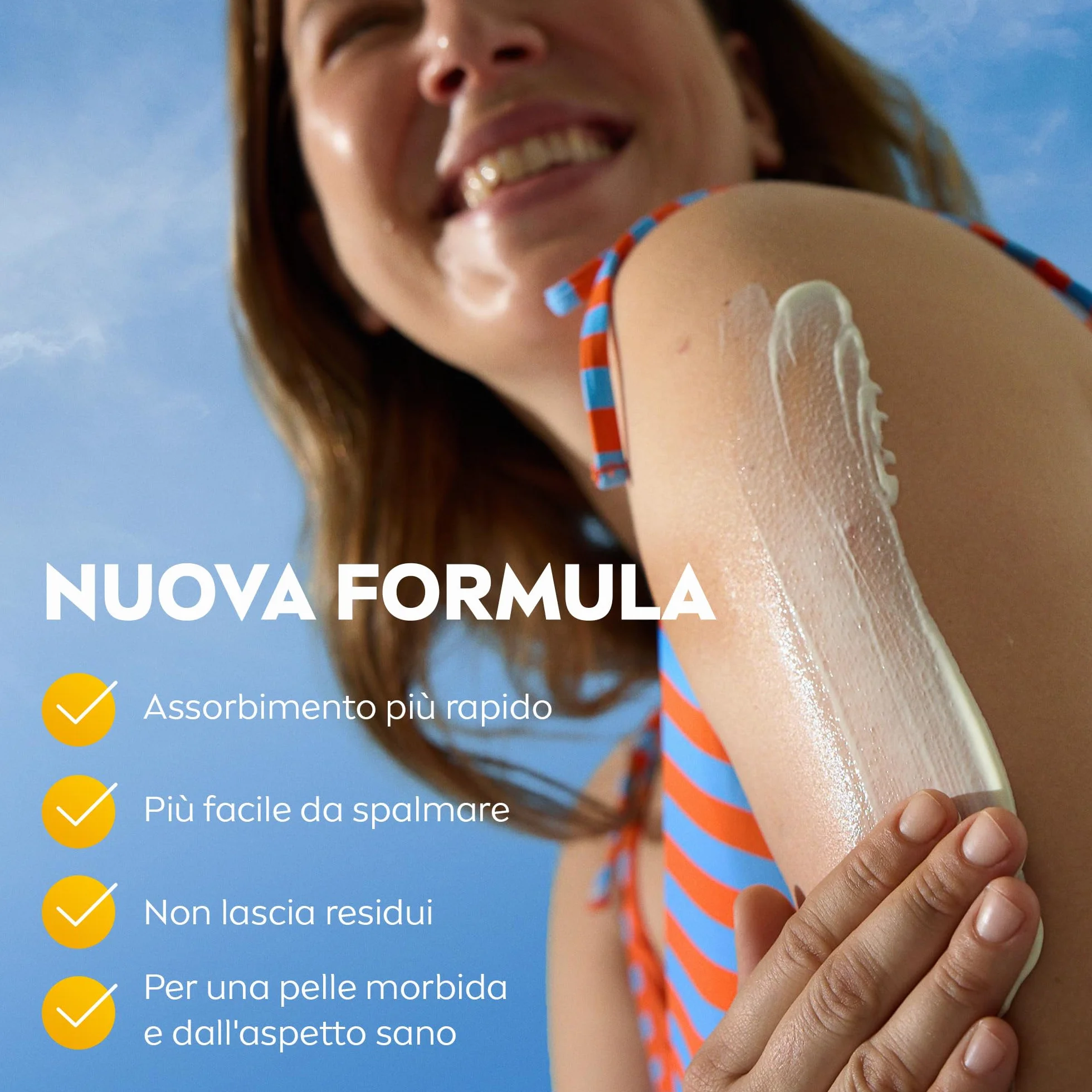 NIVEA SUN Protect & Hydrate SPF 20 200 ml, Crema solare 20 idratante 48h ad assorbimento rapido, Protezione solare 20 resistente all'acqua arricchita con Vitamina C e Acido Ialuronico