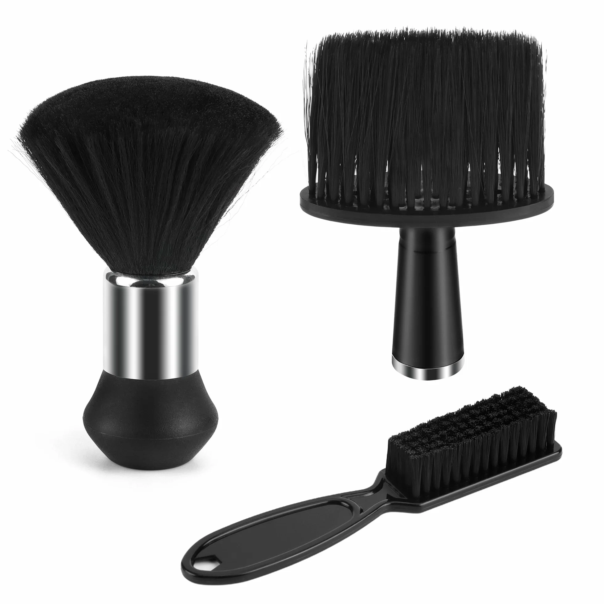 3 pezzi spazzola per capelli spazzola da barbiere, spazzola da parrucchiere, set da barbiere, per la pulizia dei capelli nel salone di parrucchiere, rimozione della polvere