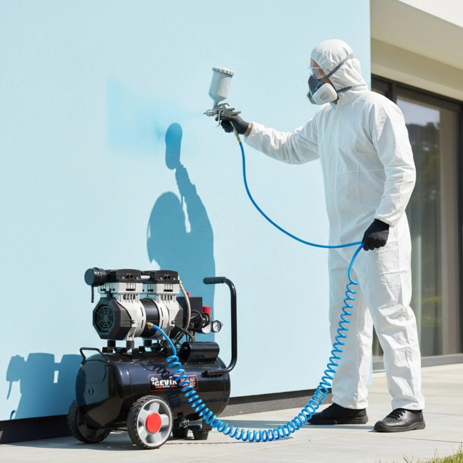 CEVIK PRO CA-PRO25SILENC Compressore Aria Silenzioso 25L 1.5HP 150 l/min 8 Bar Senza Olio Portatile Doppia Uscita